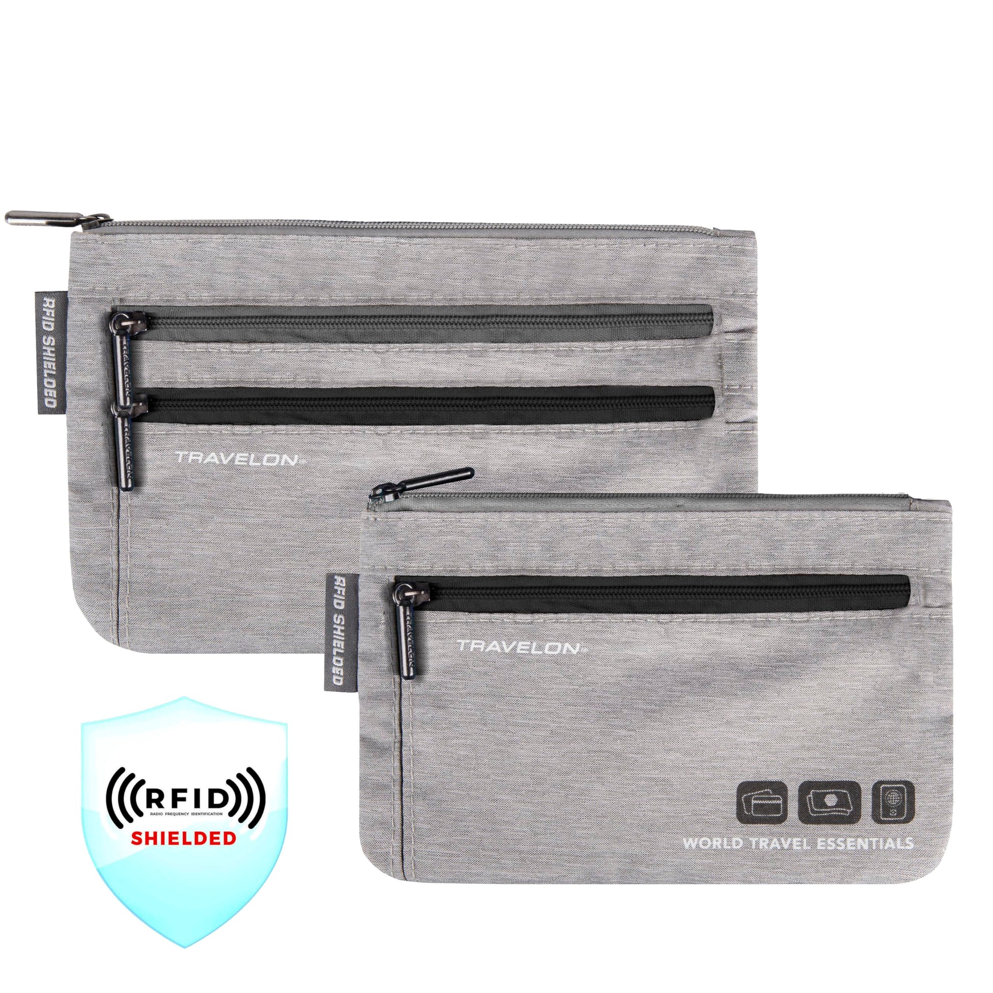 Travelon World Travel Essentials Set Of 2 Currency and Passport Organizers