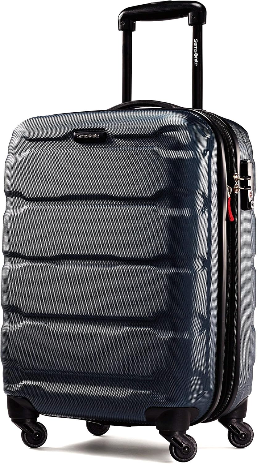 Samsonite Omni PC Hardside Expandable Luggage with Spinner Wheels, Navy, Carry-On 20-Inch