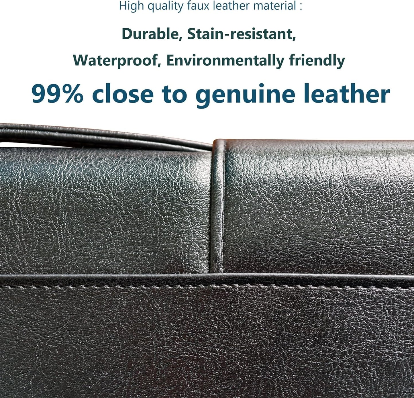 Faux Leather 3 Ring Portfolio Binder With Handle, Business Padfolio for Men & Women, Zippered Document Organizer for Home & Office Use, Including Clipboard, Notepad and Sheet Protectors (Black)