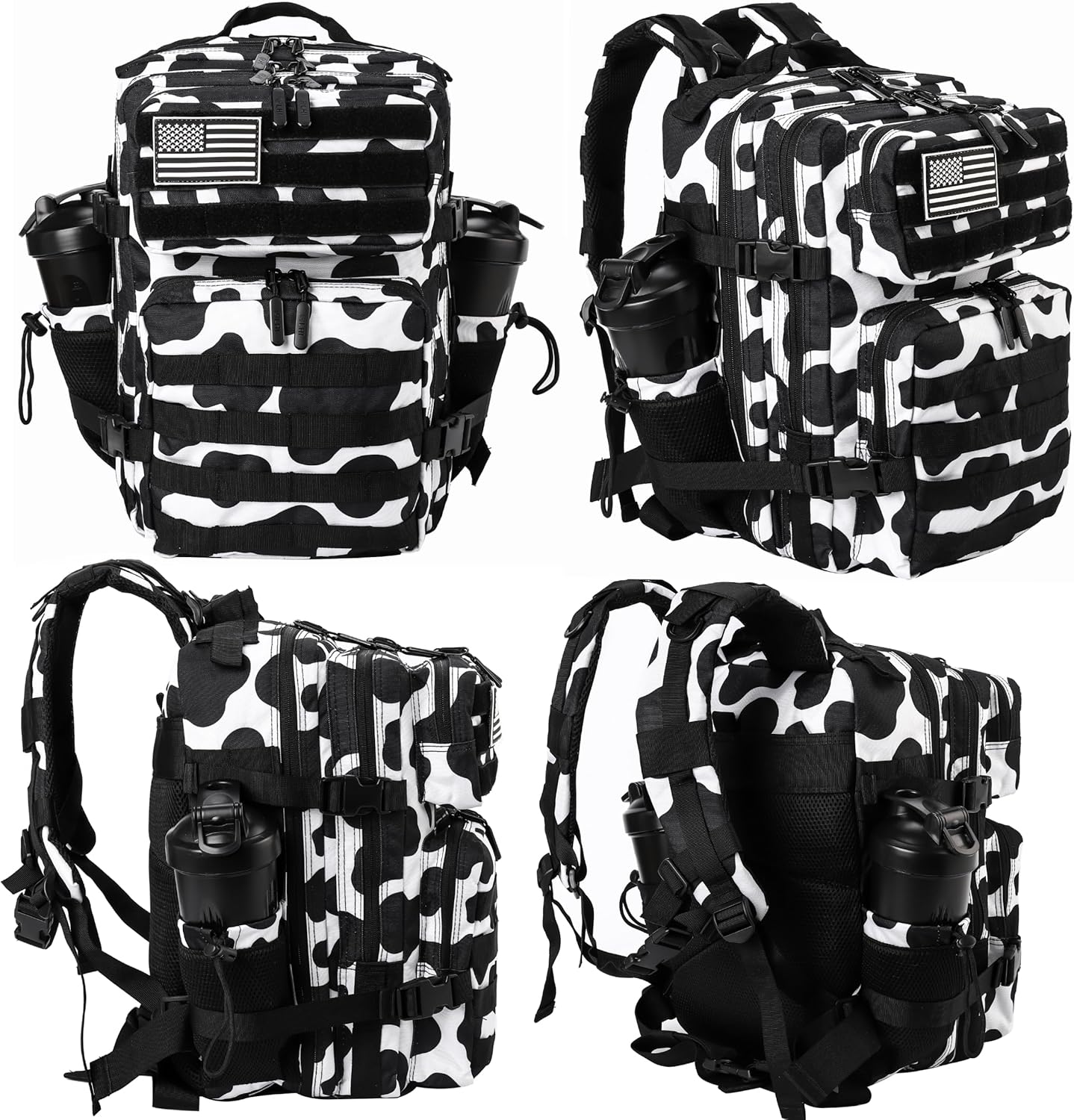 LHI Tactical Military Backpack for Men and Women 25L/35L Army Assault Pack Bag Small Rucksack with Bottle Holder