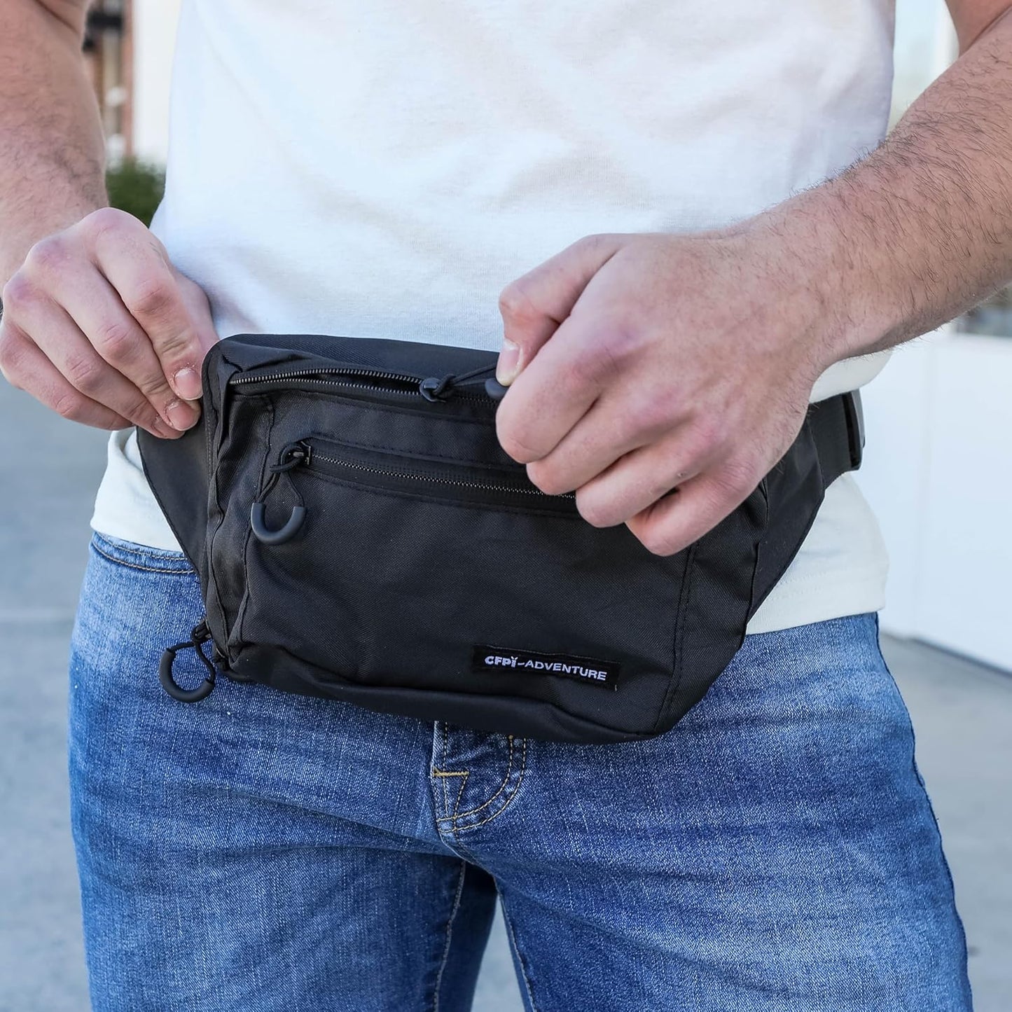 Men's Fanny Bag – Durable, Lightweight Waist Bag with Adjustable Strap & Multiple Zipper Pockets
