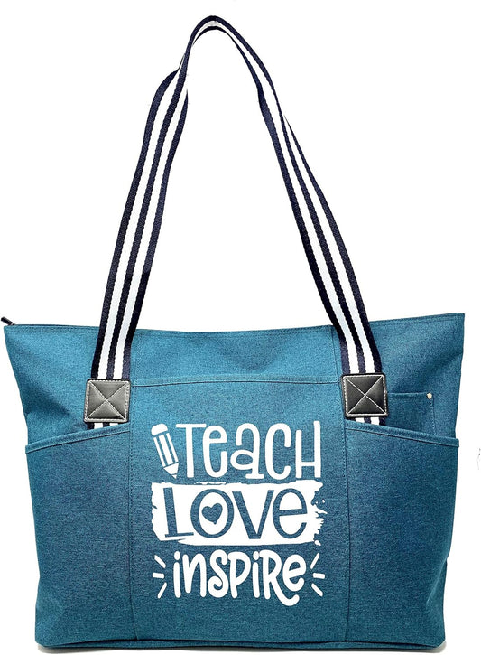 Brooke & Jess Designs Teacher Tote Bag for Work - Teacher Handbag Gifts for Women, Teacher Bag Best Teacher Appreciation Gift