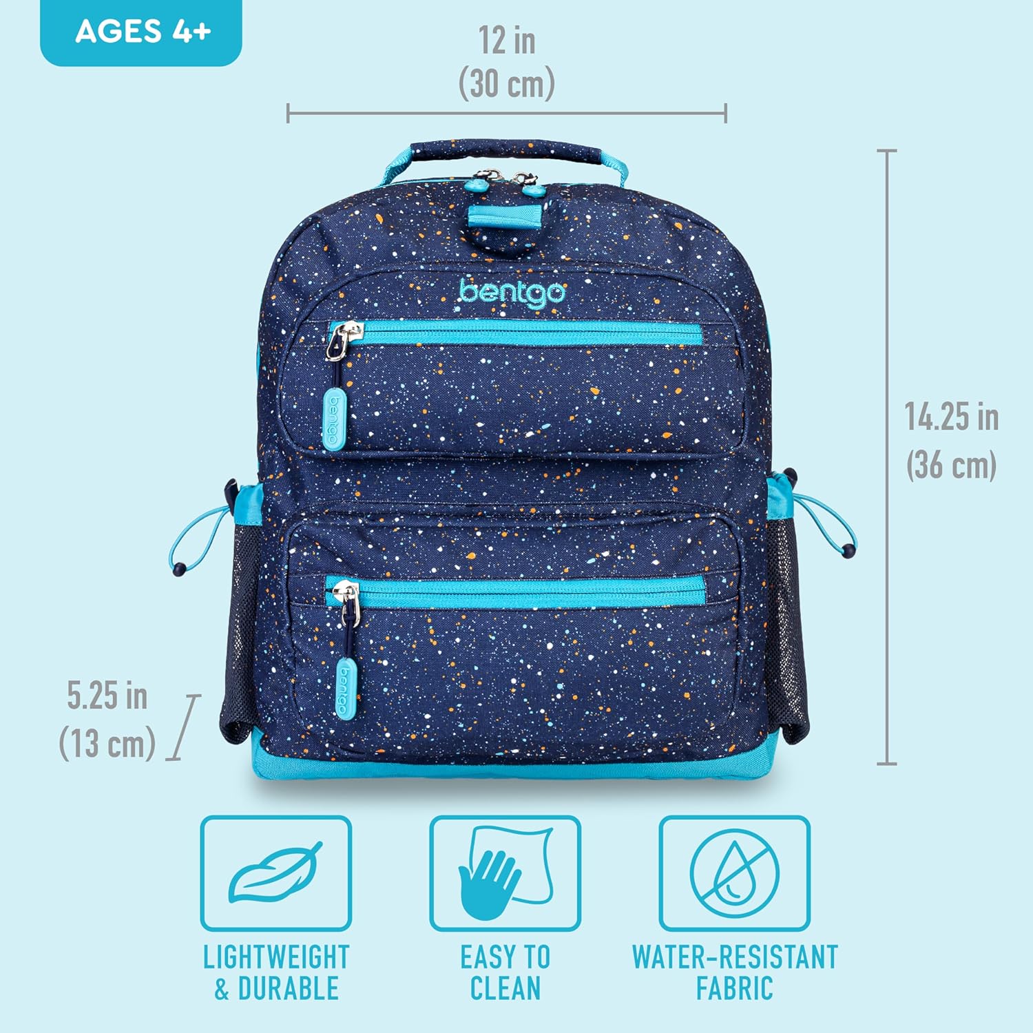 Bentgo Kids Confetti Backpack - Lightweight 14” Backpack for School, Travel & Daycare, Ideal for
