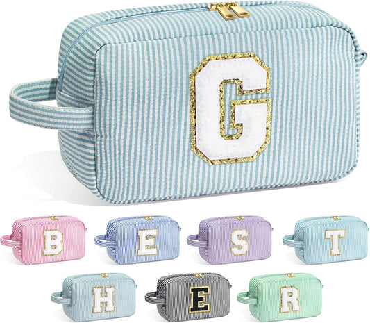 YOOLIFE Graduation Gifts for Teen Girls - Personalized Graduation Gifts for Her, Graduation Party Favor, Monogram Initial Makeup Bag for Teen Girl Gifts Trendy Stuff, Girls Makeup Toiletry Bag G
