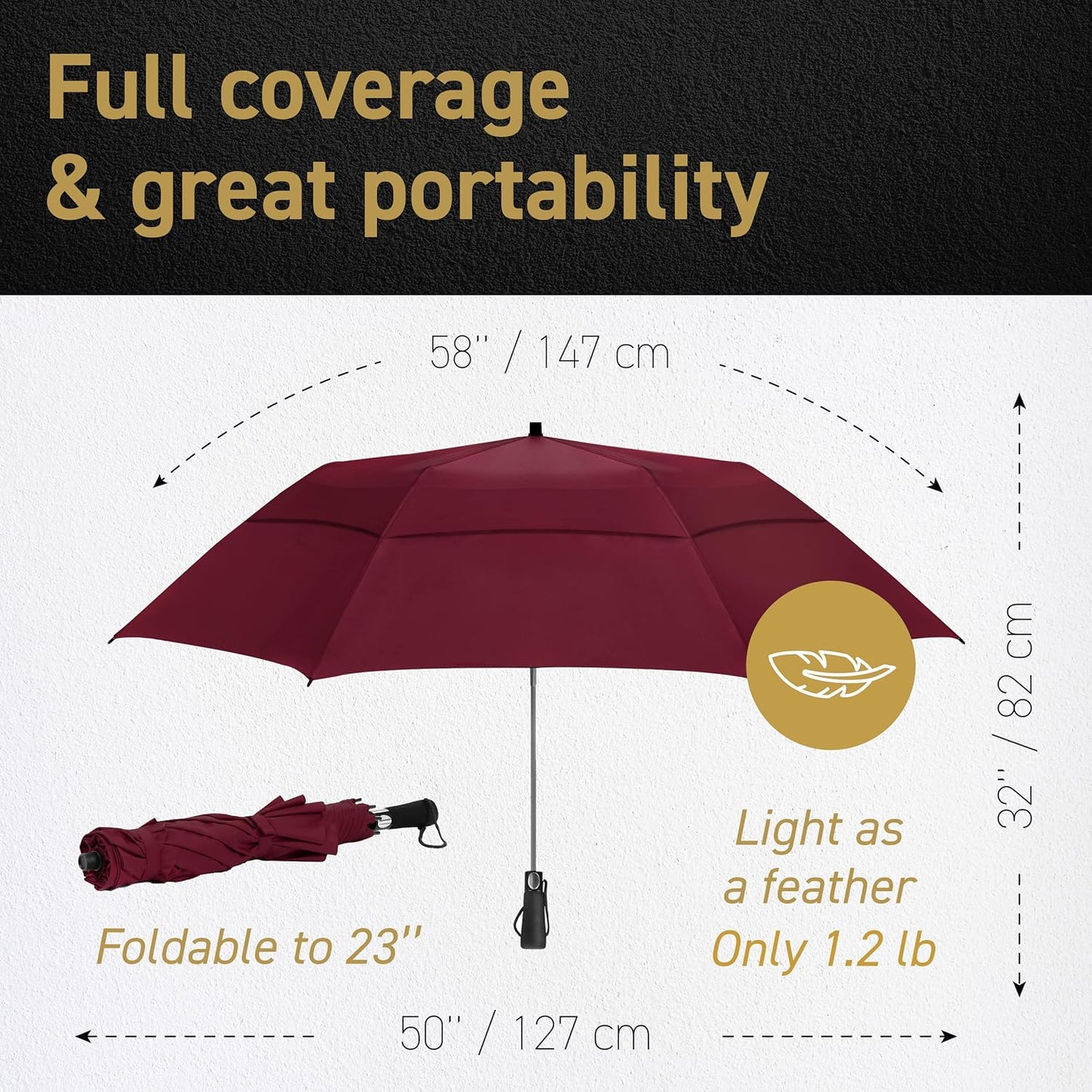 EEZ-Y Folding Golf Umbrella