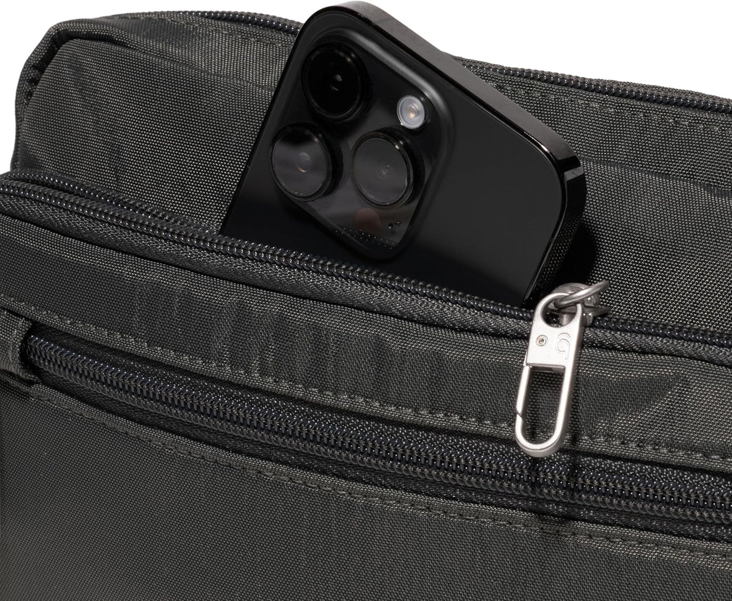 Baggallini Securtex Anti-Theft Belt Fanny Pack for Women RFID Wallet Locking Zipper-Travel Bag Crossbody Purse