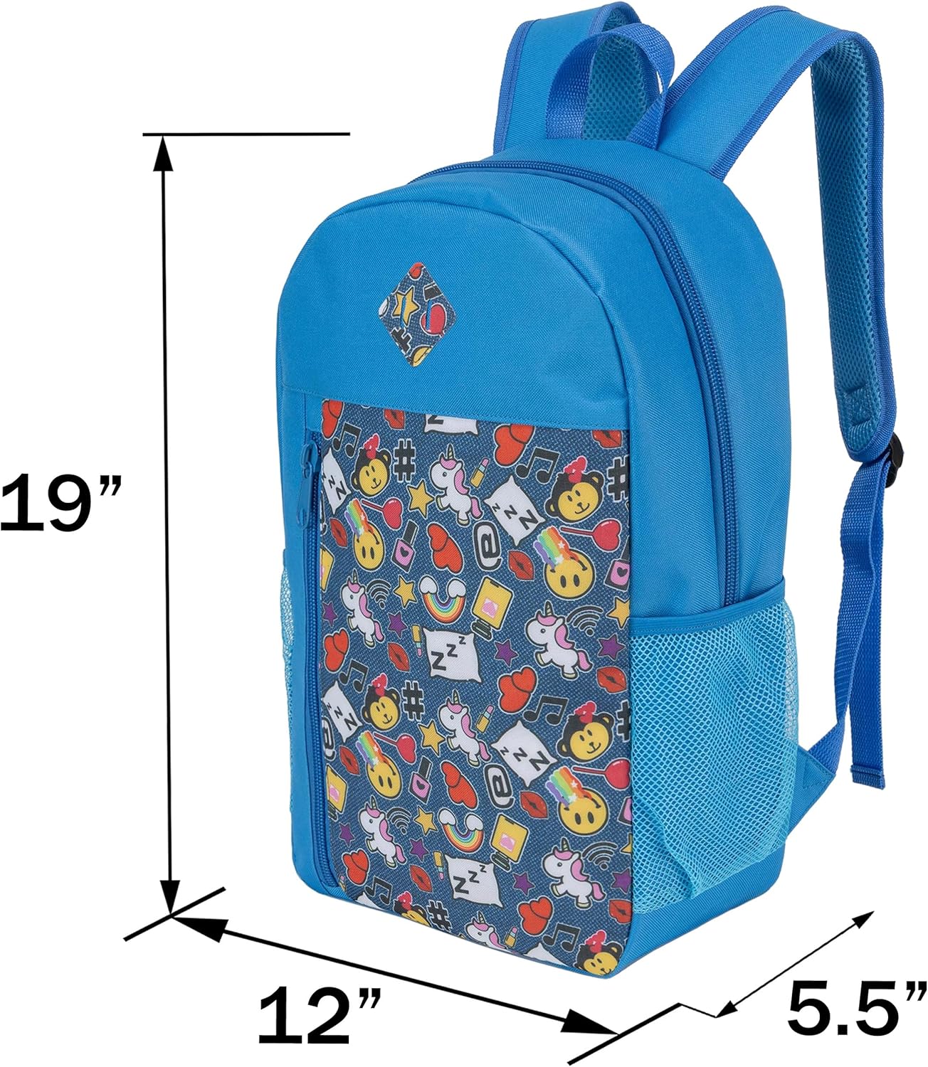 24-Pack 19" Padded Back Backpacks for Kids - Bookbags in Bulk for Middle and High School Students, 8 Assorted Prints