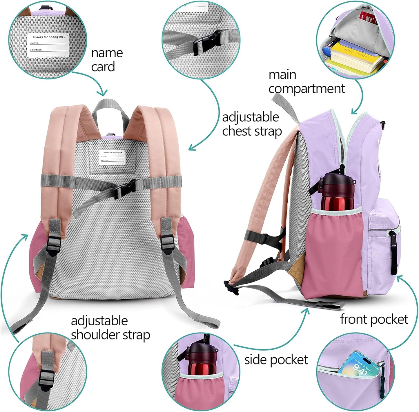 Preschool Toddler Backpack For Boys Girls, School Mini & Travel, Small Kids Child Backpacks, Kindergarten Elementary bag, 11.6" H