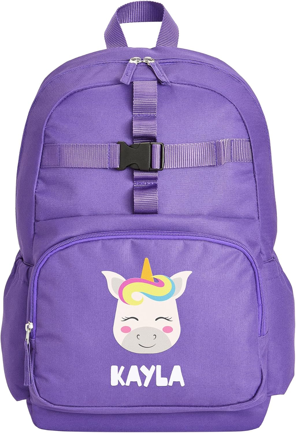 Let's Make Memories Personalized Kids Backpack - Backpack for School - For Animal Lovers - Back to School - Bookbag - Matching Lunchbox/Water Bottle Sold Separately - Purple - Unicorn