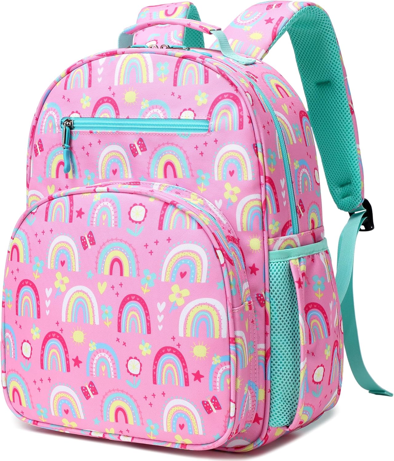 abshoo Cute Lightweight Kids Backpacks for Girls Kindergarten Elementary School Backpack for Girls ages 4-8 (Rainbow Pink)