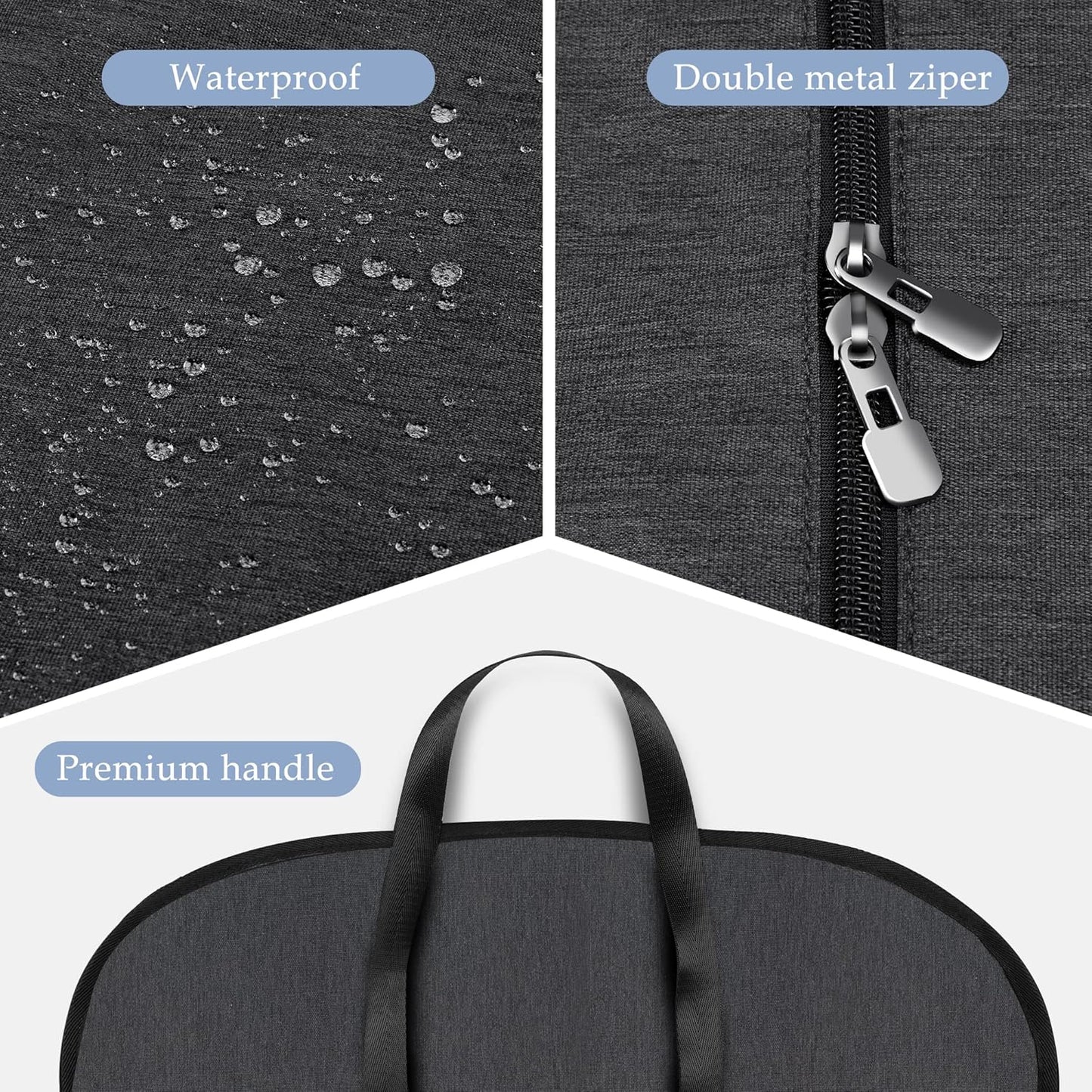 Heavy Duty Waterproof Garment Bag for Travel, Tear Resistance Suit Bag for Men Travel for Suits