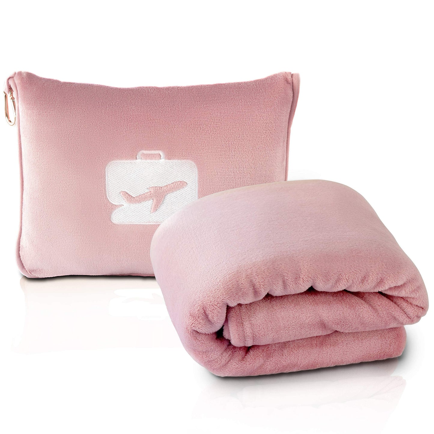 EverSnug Travel Blanket and Pillow - Premium Soft 2 in 1 Airplane Blanket with Soft Bag Pillowcase