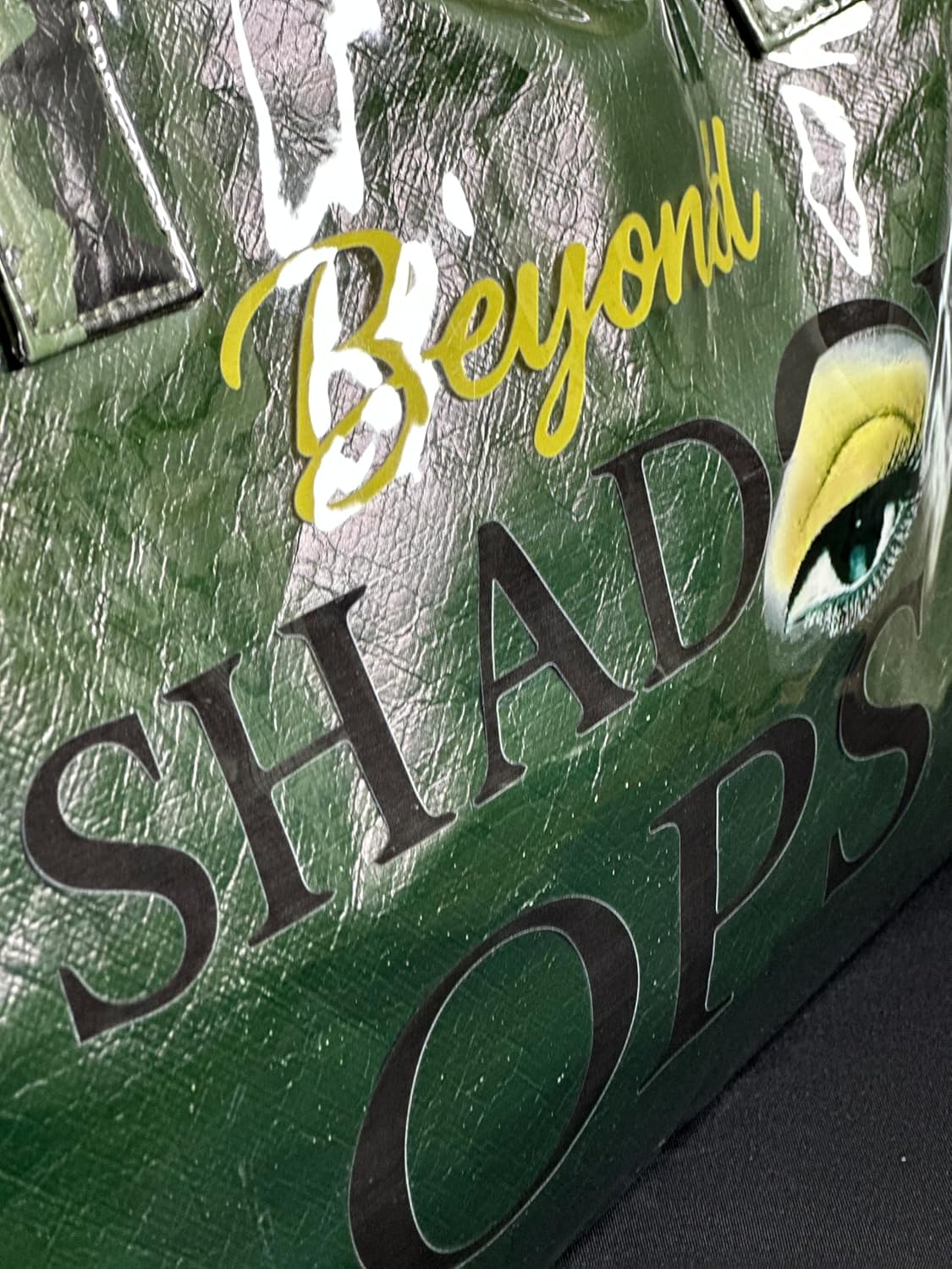 Beyond Shadow Ops™ Tote – Luxe Collection Army Green Military-Inspired Makeup & Travel Bag, Spacious Organizer Tote with PVC Exterior, Sturdy Handles & 2 Exterior Pockets