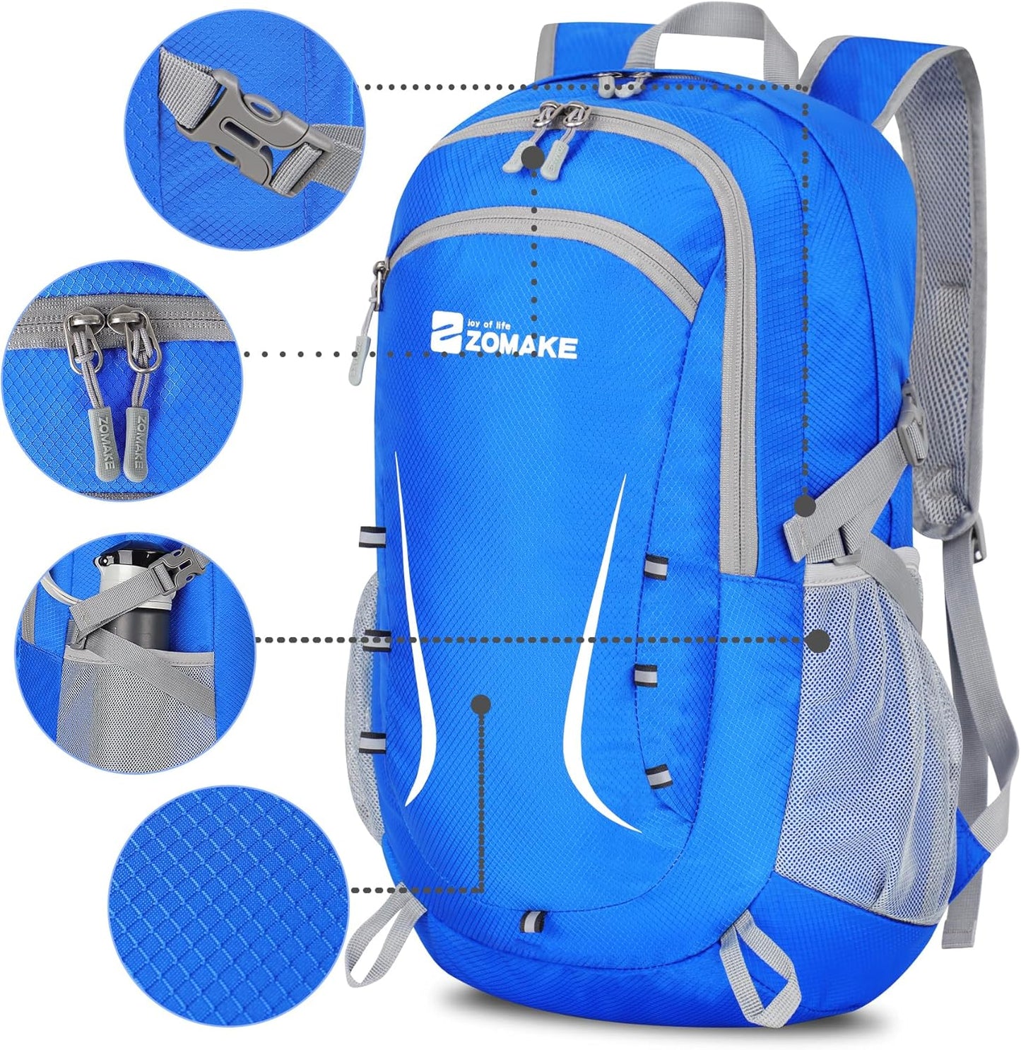 ZOMAKE Lightweight Packable Backpack 35L, Foldable Backpacks Water Resistant Collapsible Light Daypack for Hiking