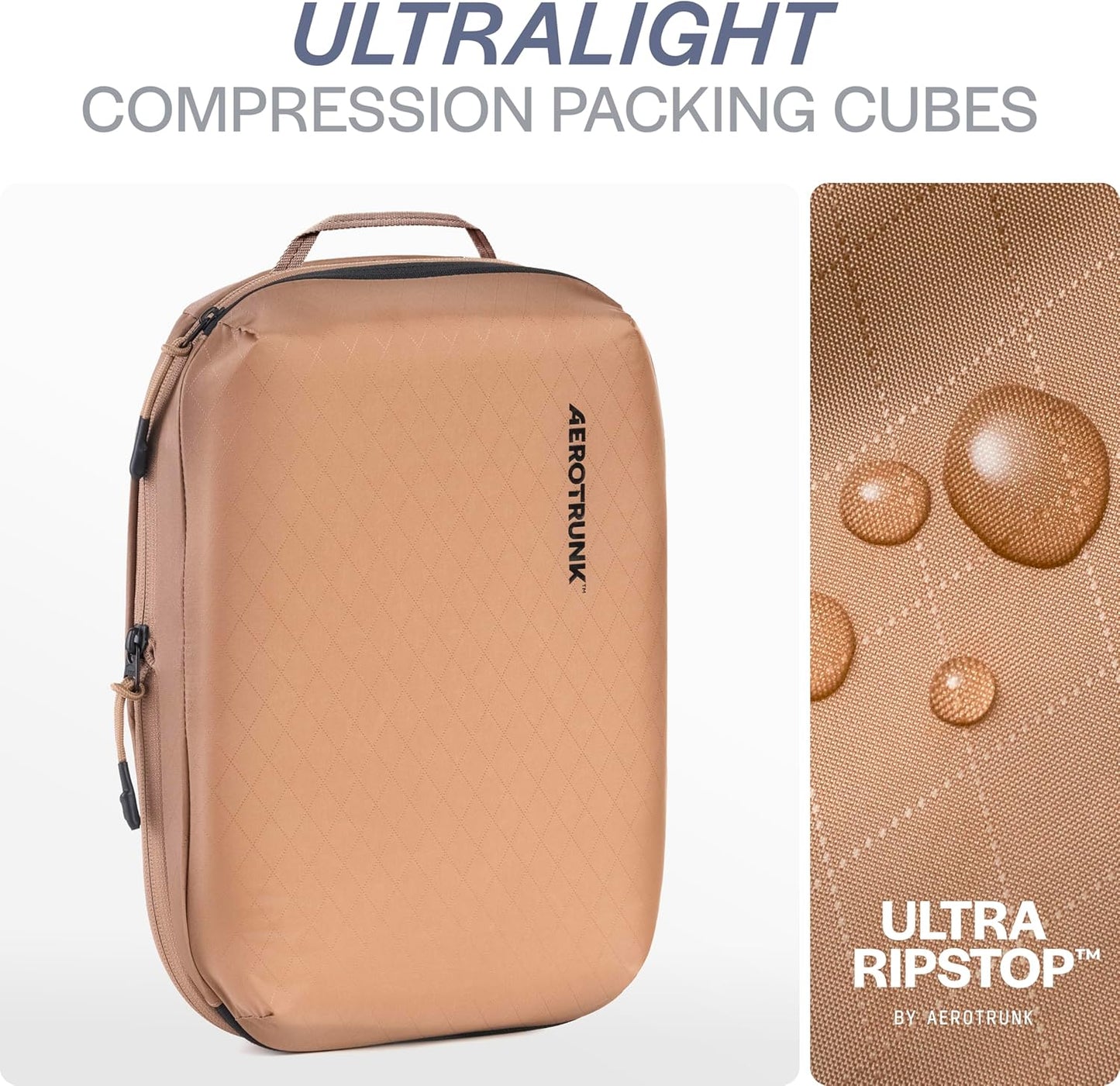 Aerotrunk Ultralight Compression Packing Cubes - Lightweight Travel Organizers for Suitcases and