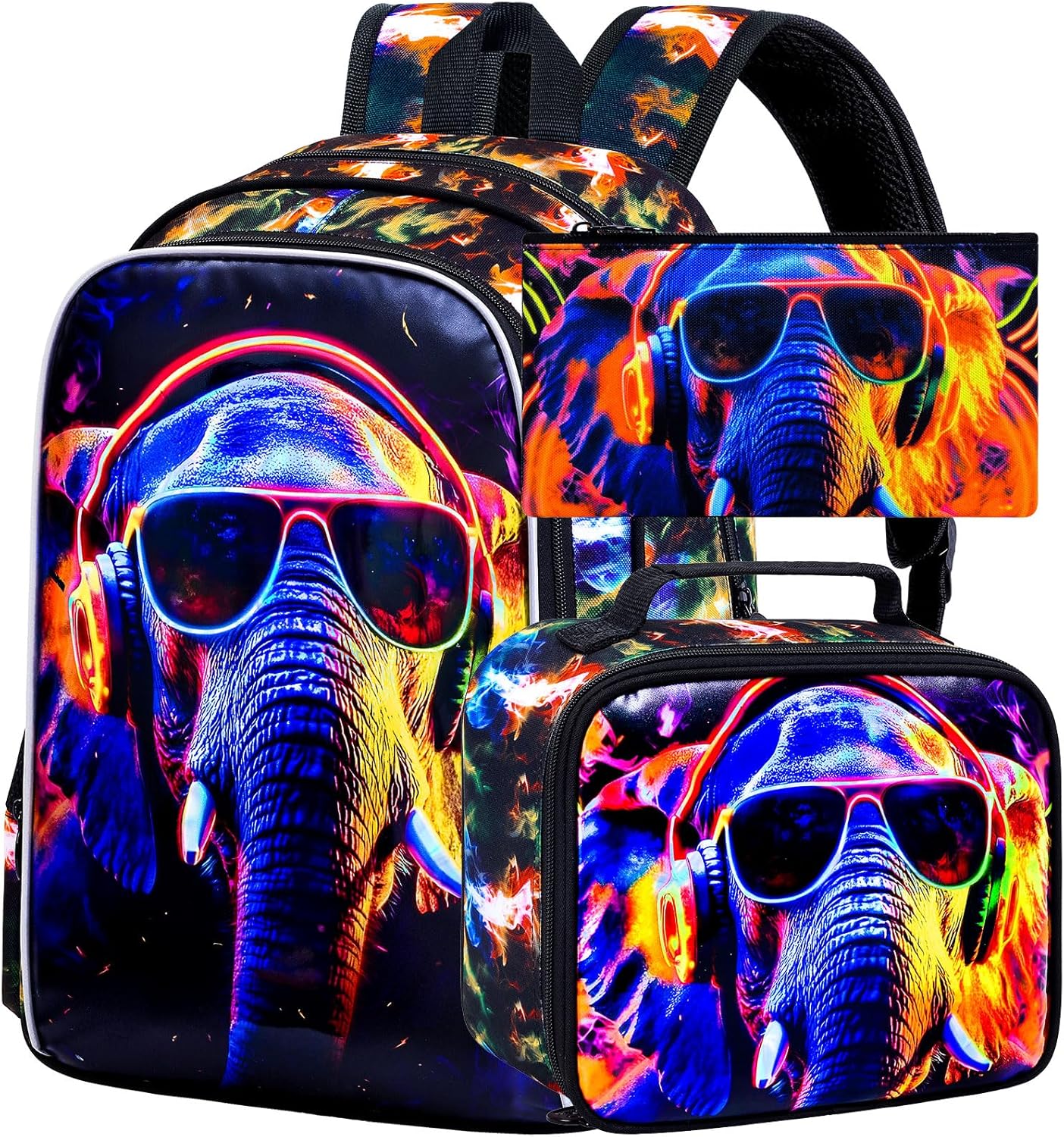 3Pcs Backpack for Boys, 17" Kids Bookbag with Lunch Box, School Backpacks for Elementary Preschool Kindergarten
