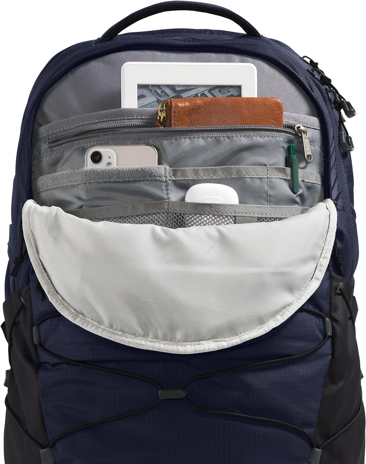 The North Face Borealis Commuter Laptop Backpack | Water Repellent Finish, 16" Laptop Sleeve, Large Main Compartment for Everyday Carry, TNF Navy/TNF Black-NPF, One Size