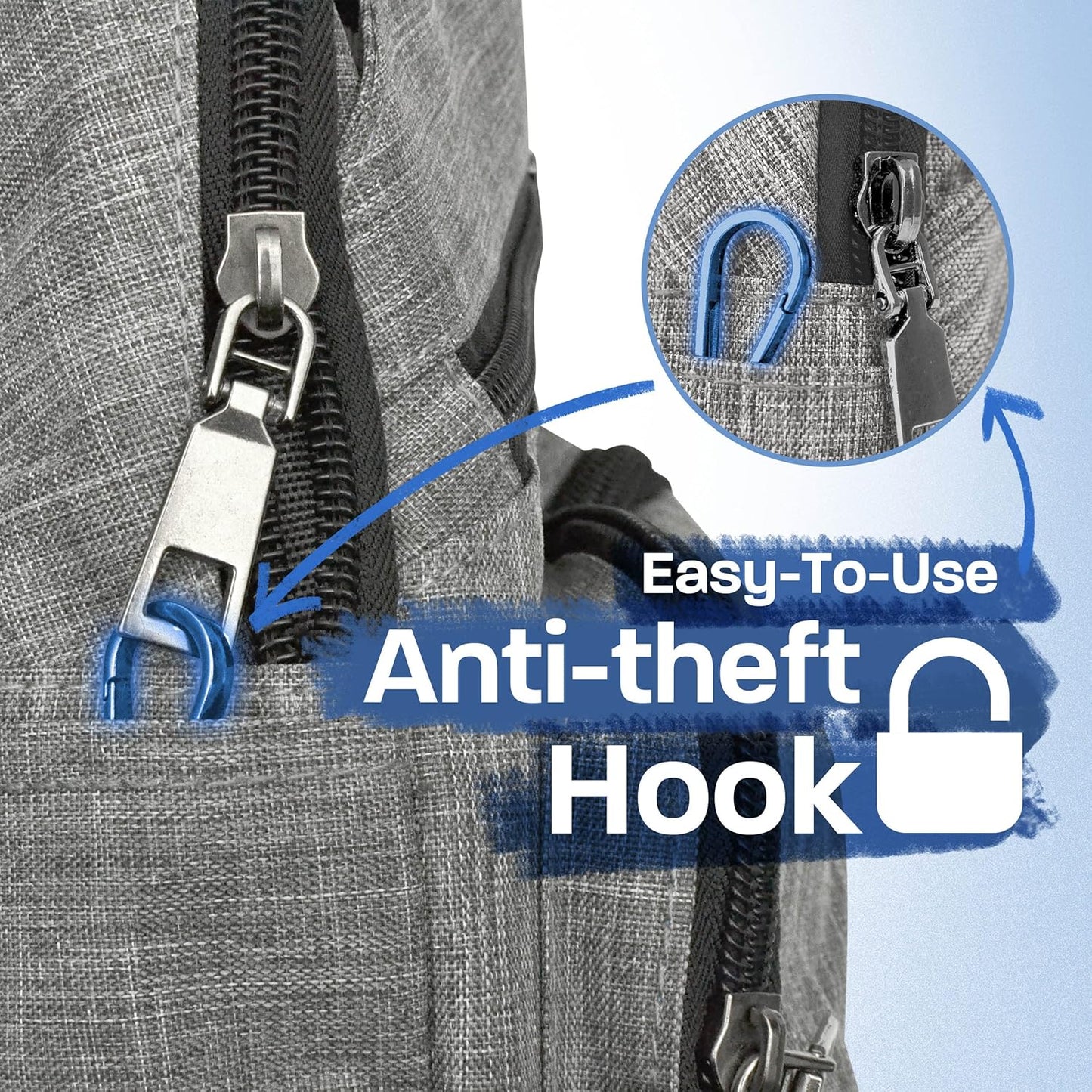 Nupouch Anti-Theft Daypack: Anti Theft Crossbody Bag, Lightweight for Travel, Hiking, or Everyday