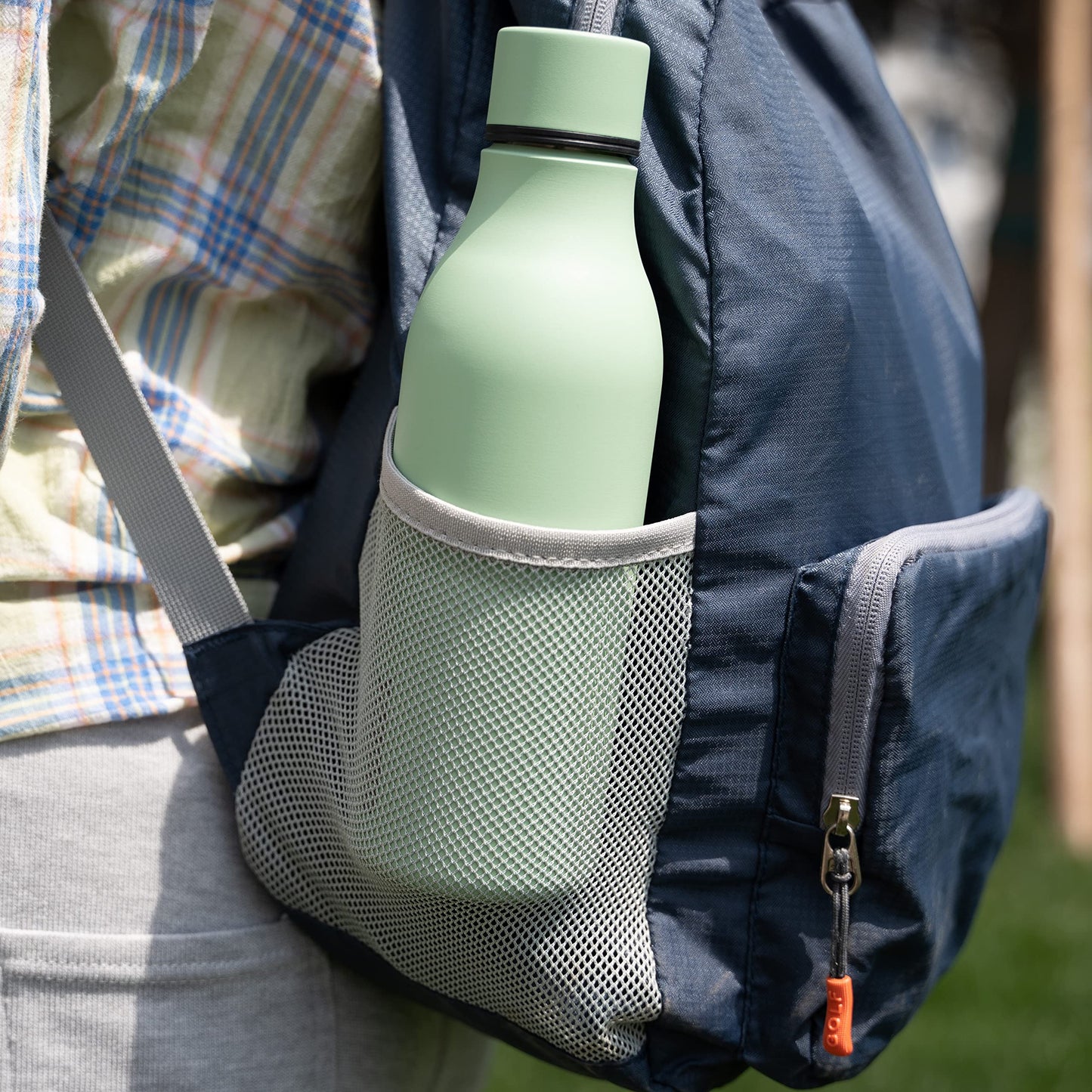 BJPKPK 18oz Insulated Water Bottle, Stainless Steel Bottle with Carry Strap
