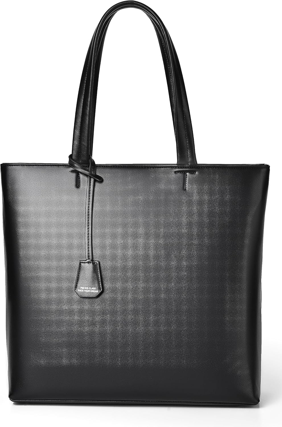 FSD.WG Men's Tote Bag,Business Bag, Leather Briefcase,Elegant Leather（PU）,Large Capacity,Black