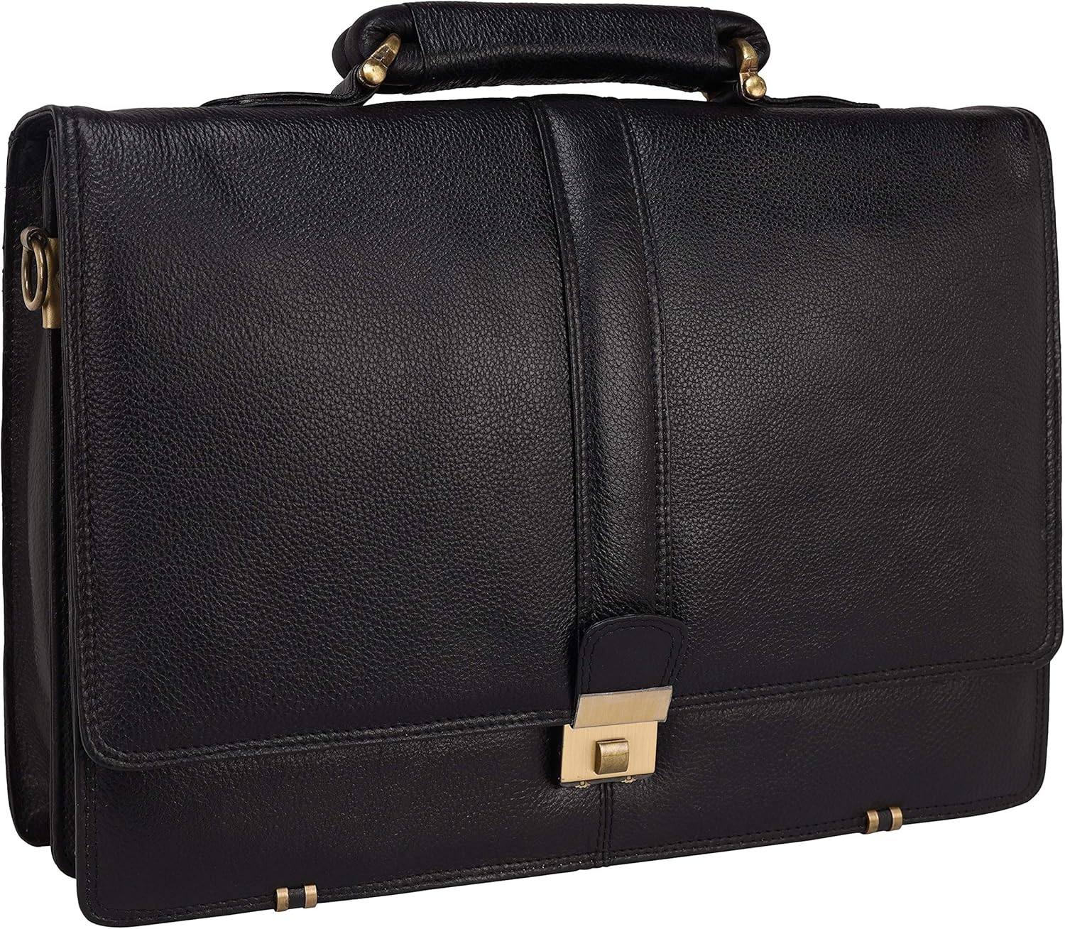 DA LV Full Grain Leather Laptop Briefcases Men Top Choice Gifts Laptop Bag Office Work 16'' Vintage