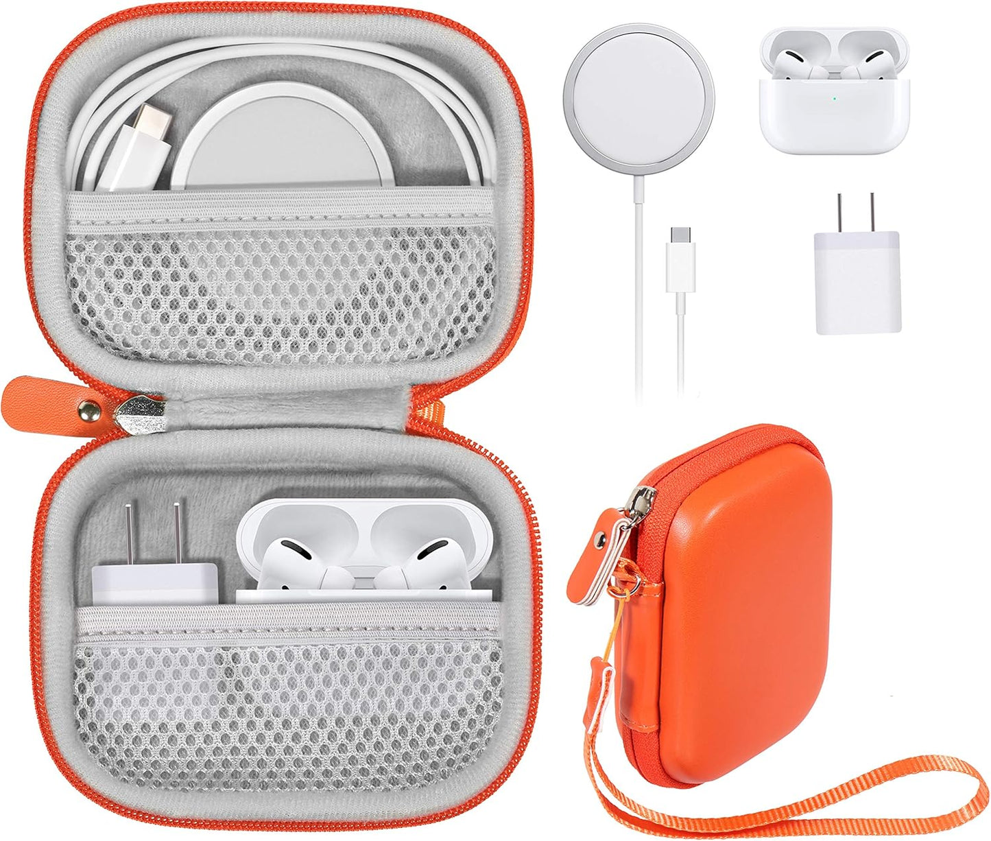 CaseSack All-in-One Case for iPhone MagSafe Charger & Battery Pack, Storage for Accessories/Power Adapter/Charge Cable/Docks, Compatible with AirPods 4/ Pro 3/2/ 1