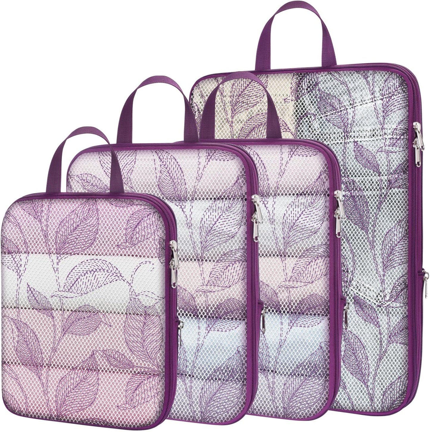 Cambond Compression Packing Cubes for Travel Women - Travel Bags Luggage Organizers Travel Essentials Compression Cubes for Travel Carry on Suitcases Organizer