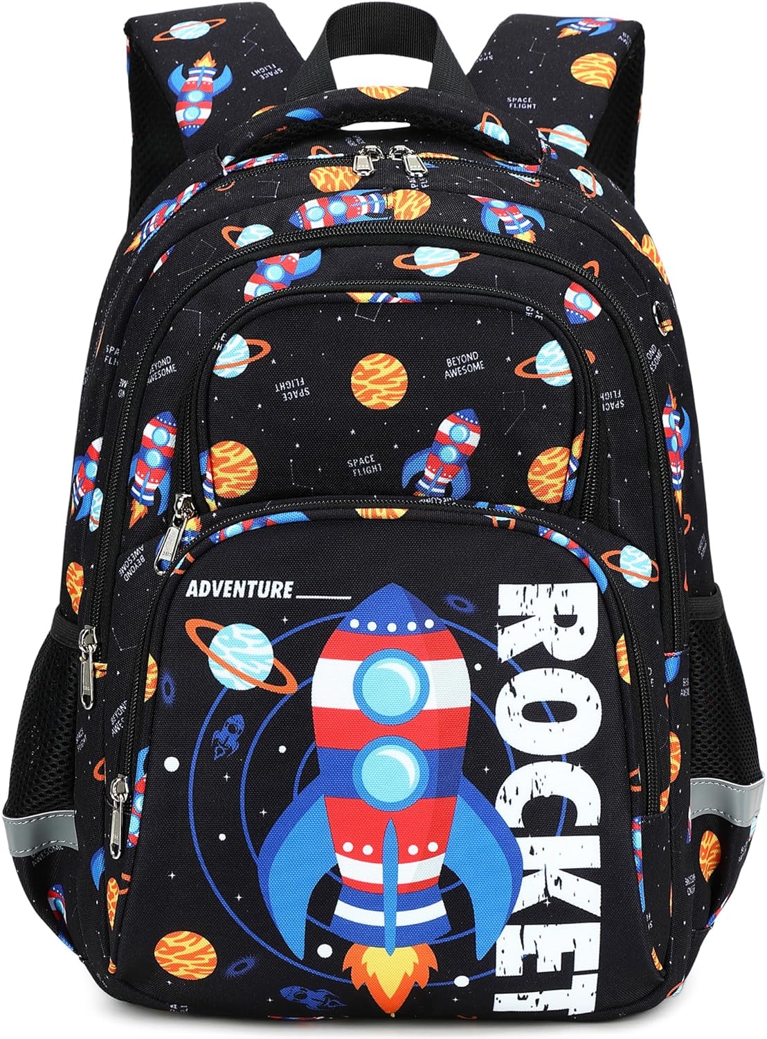 abshoo Cute Rocket School Backpack For Boys Elementary Kindergarten Kids School Bag (Rocket Black)