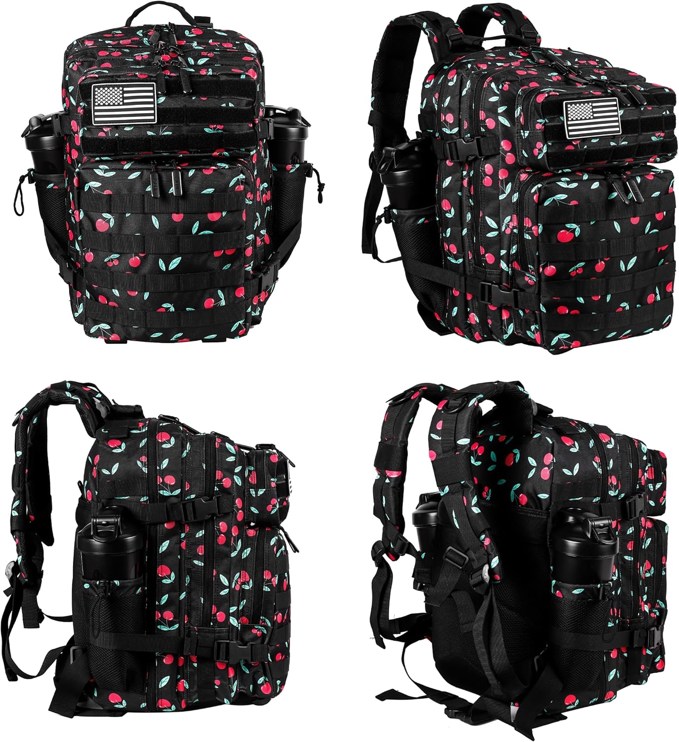 LHI Tactical Military Backpack for Men and Women 25L/35L Army Assault Pack Bag Small Rucksack with Bottle Holder