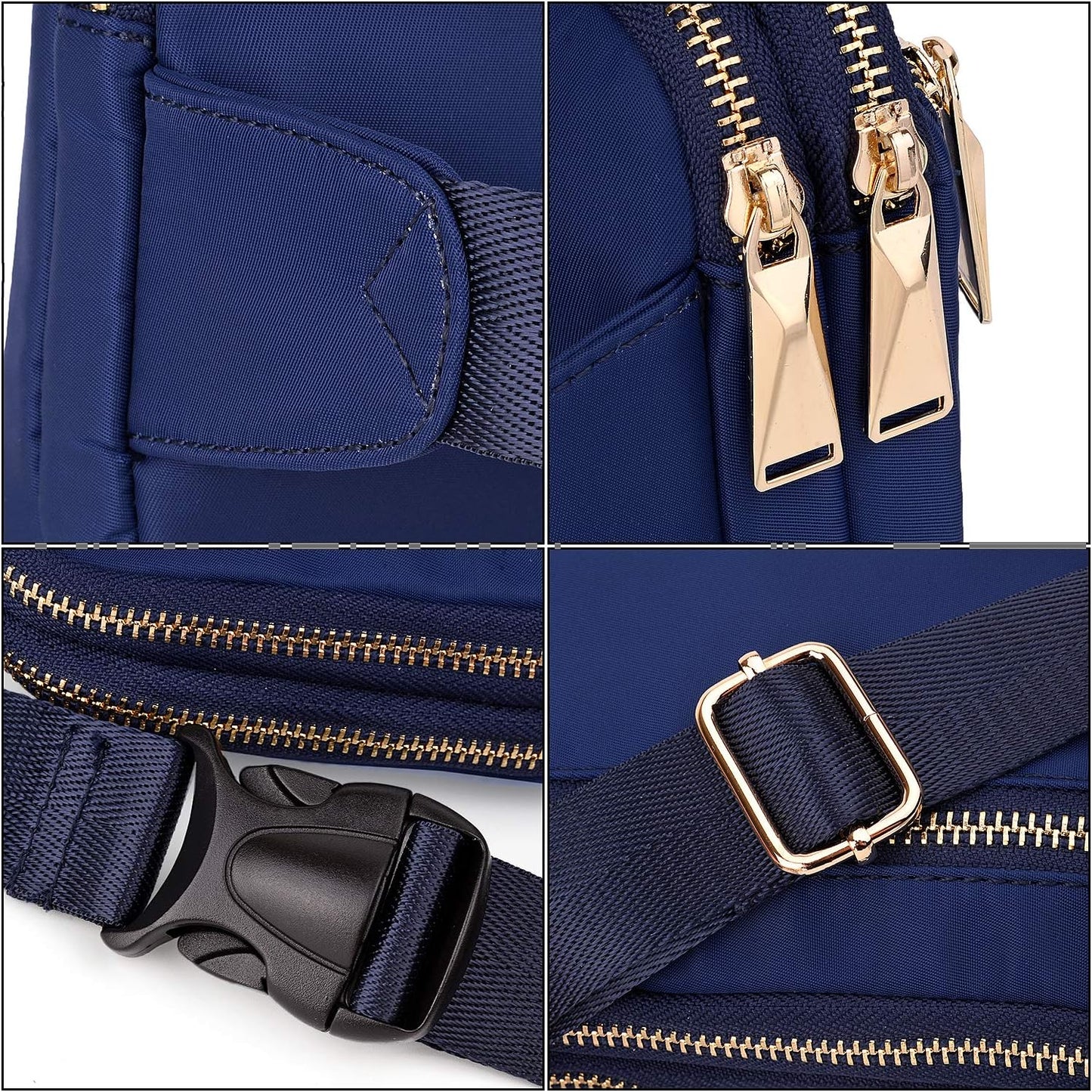 UTO Fanny Pack for Women Crossbody Trendy Fashion Belt Purse Chest Waist Hip Bumbag for Outdoor Shopping Travel Hiking