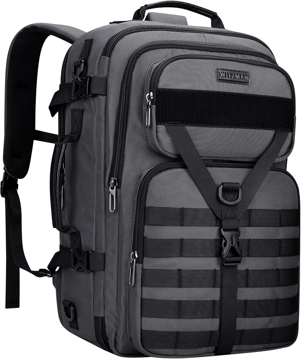 WITZMAN Carry On Travel Backpack for Men Large Convertible 45L Fit 17 Inch Laptop Backpack 3 in 1