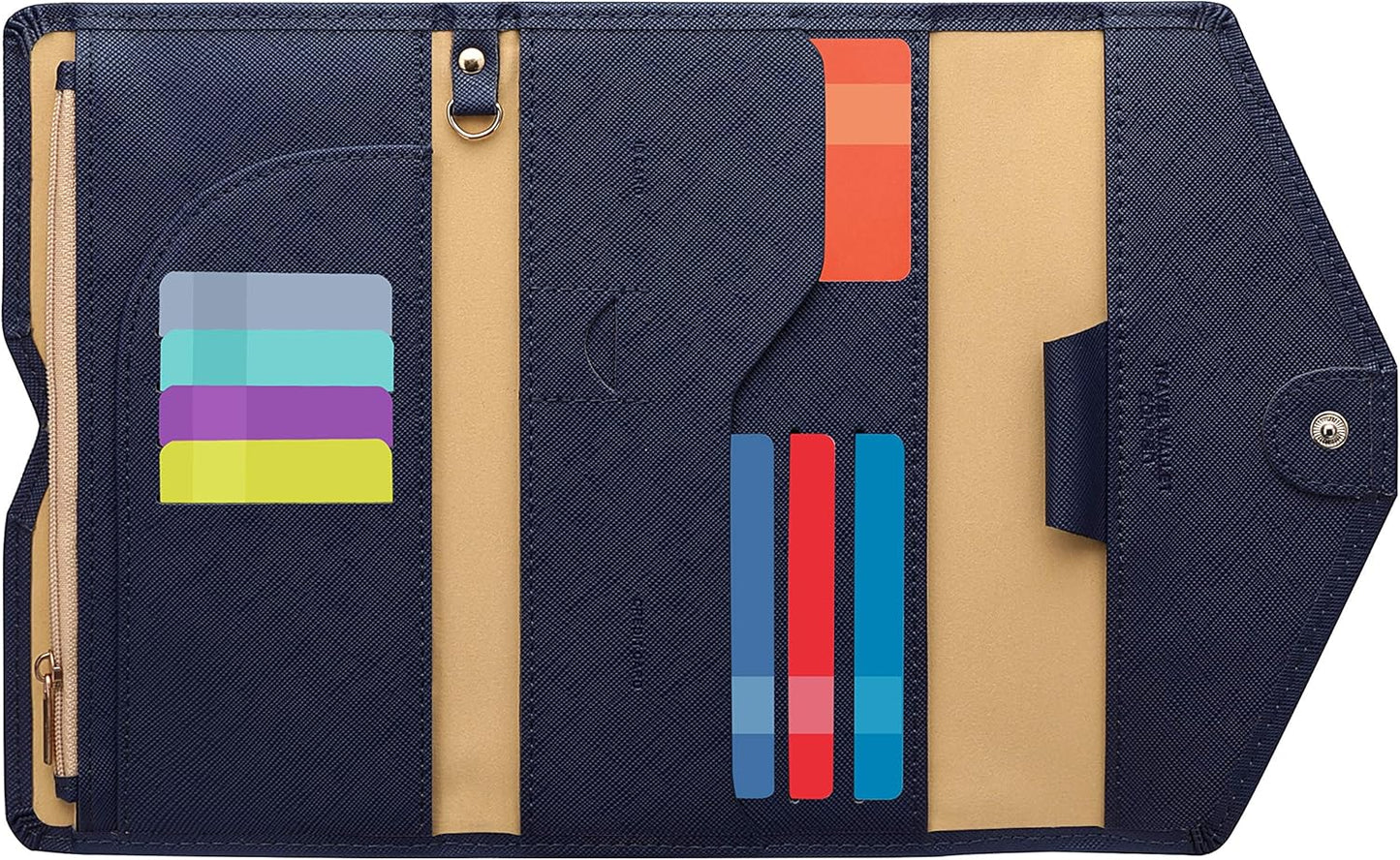 ZOPPEN Mulit-purpose Rfid Blocking Passport Holder Travel Wallet (Ver.4) Passport and Vaccine Card Holder ComboTri-fold Document Organizer Travel Essentials