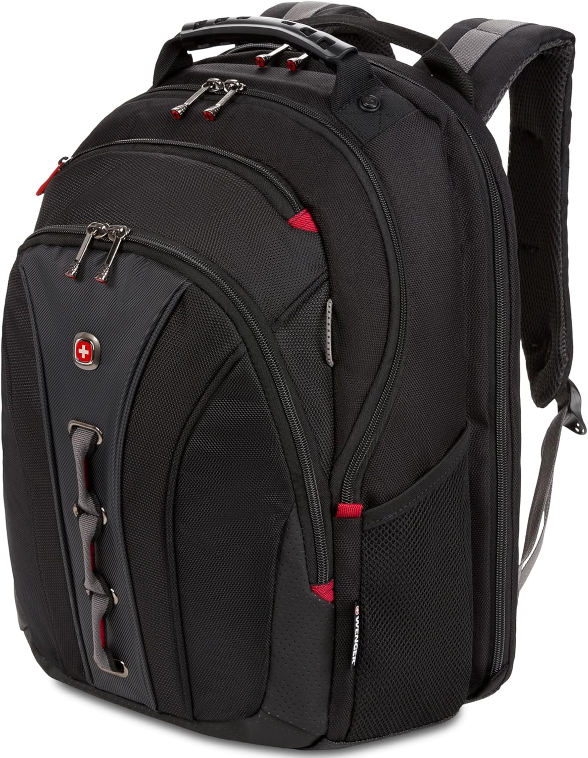 Wenger Legacy 16 inch Laptop Backpack, Men's and Women's Laptop Bag, Black/Gray, One Size