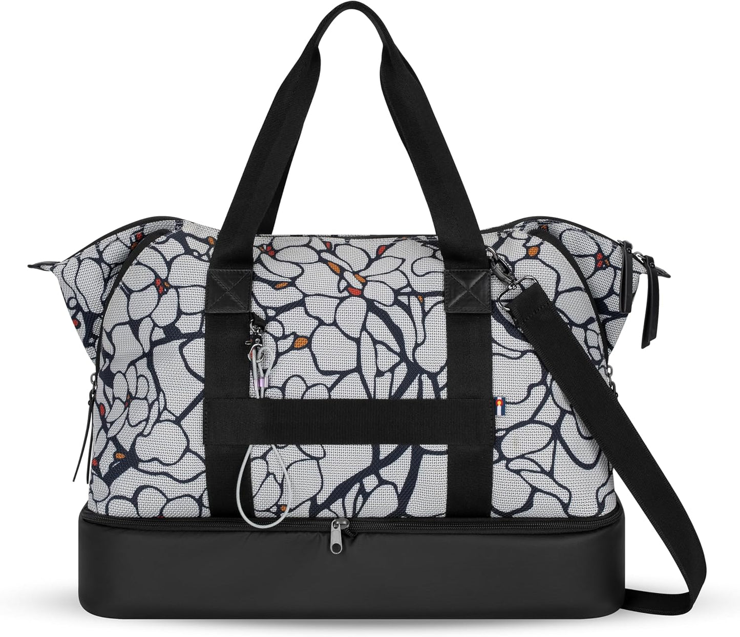 Sherpani Boston, Anti-Theft Weekender Bags,Travel Duffel Bag for Women, Carry On Tote Bag with Removable Shoe Bottom Compartment, Metal Hardware