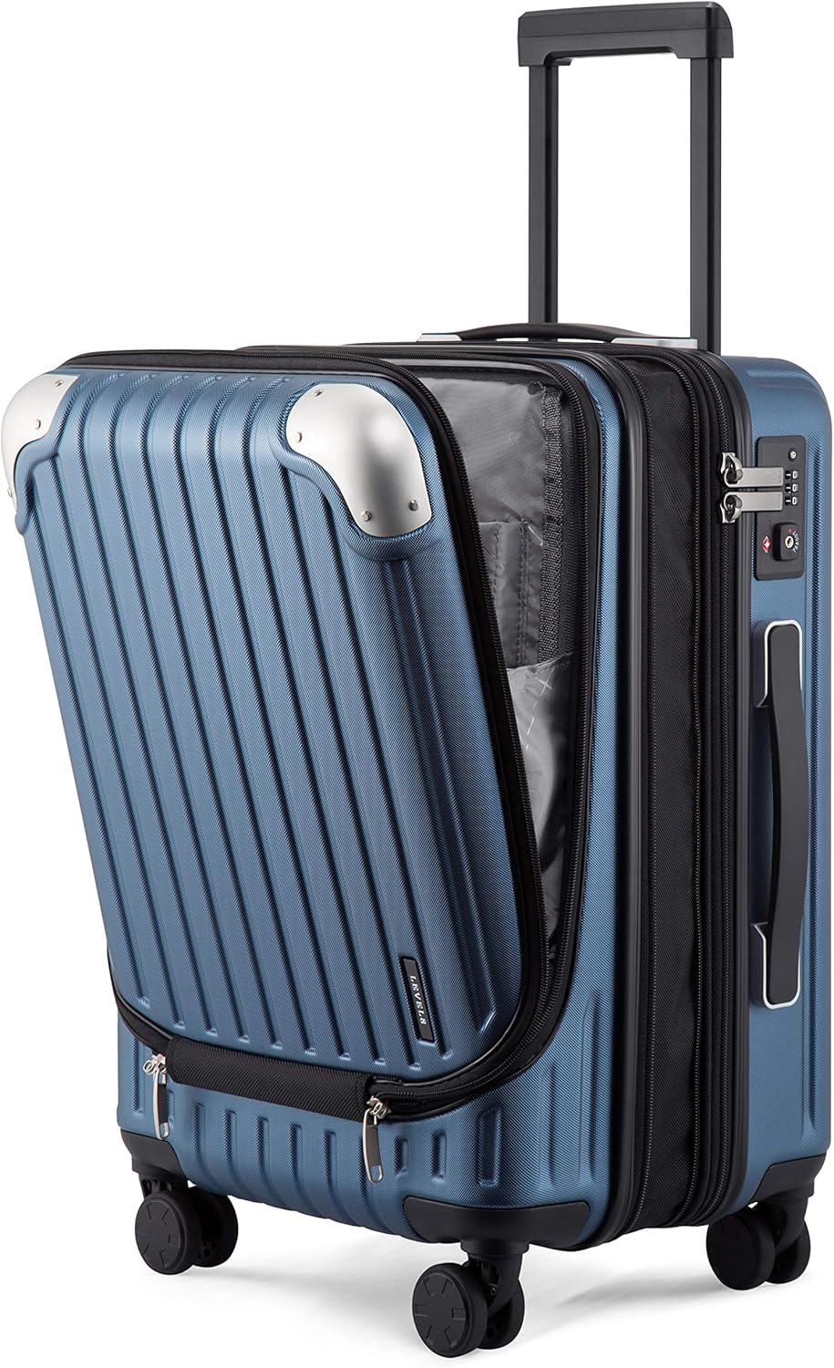 LEVEL8 Grace Carry on Luggage Airline Approved, 20 Inch Expandable Hard Sided Luggages with Spinner