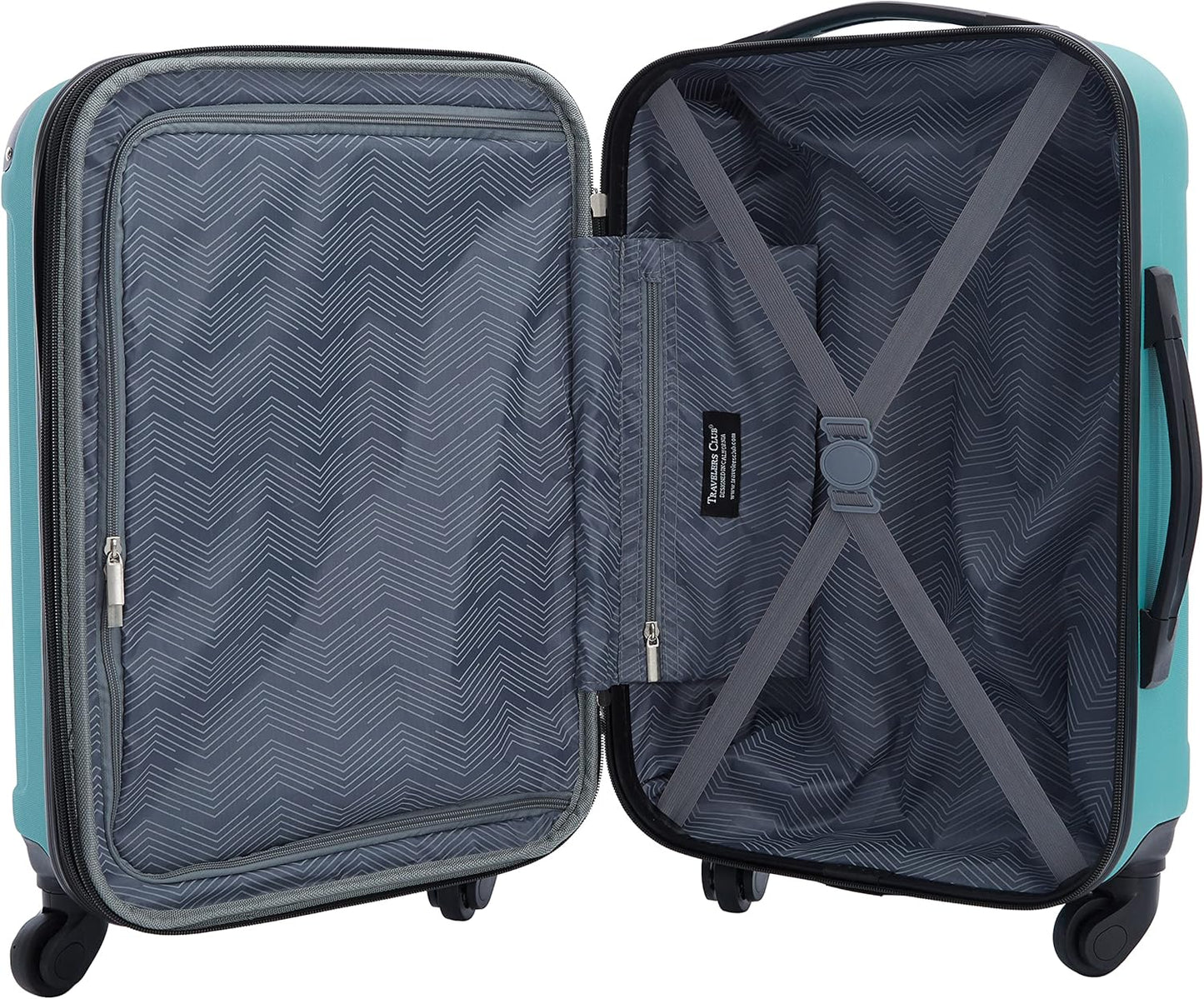 Travelers Club Midtown Hardside 4-Piece Luggage Travel Set, Emerald