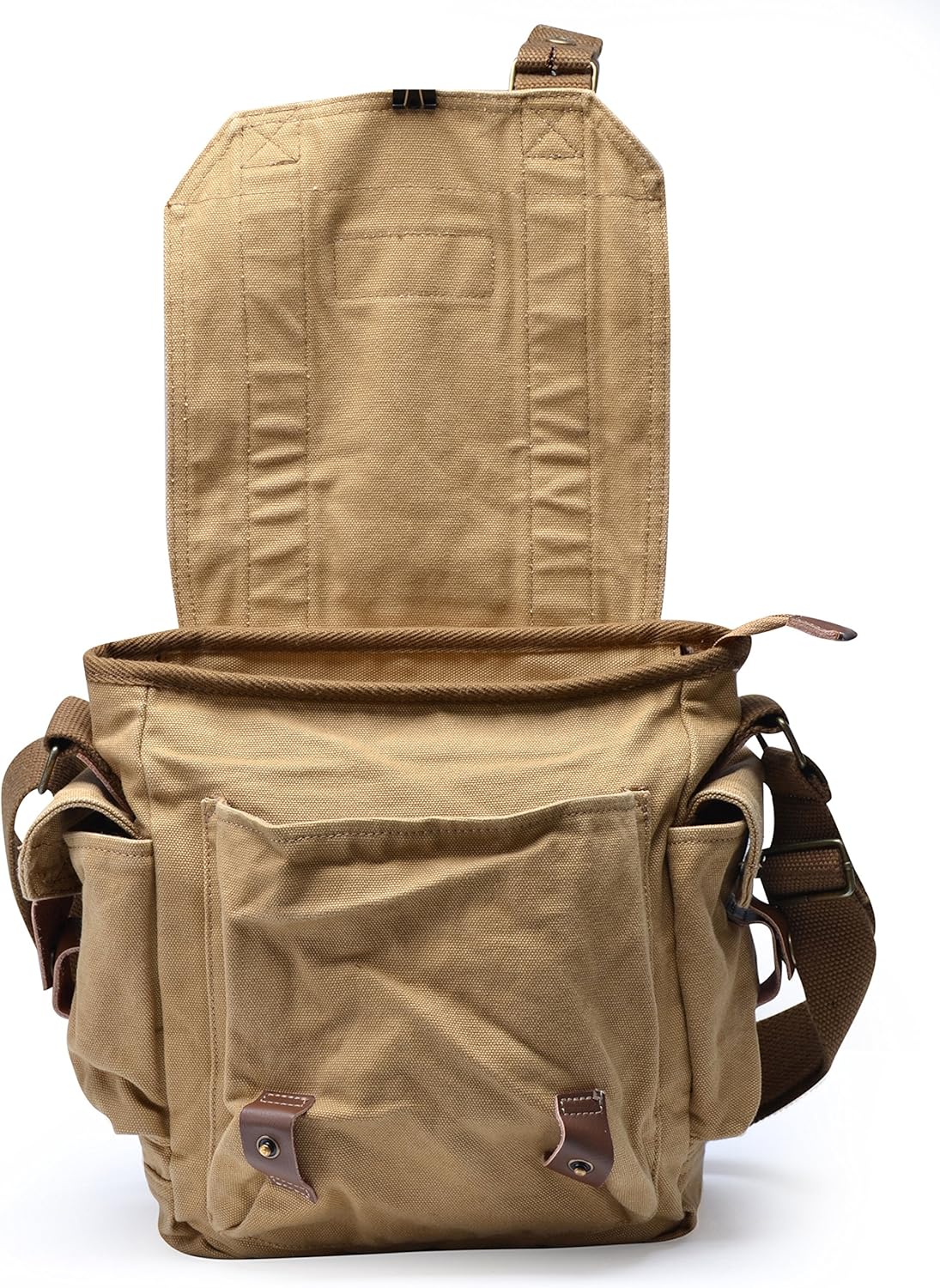 Gootium Canvas Messenger Bag - Small Vintage Shoulder Purse Crossbody Satchel