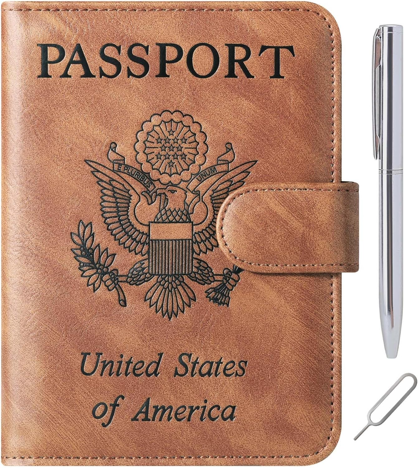 Passport Holder Cover Wallet Travel Essentials Leather Rfid Blocking Case Vacation Luggage Must