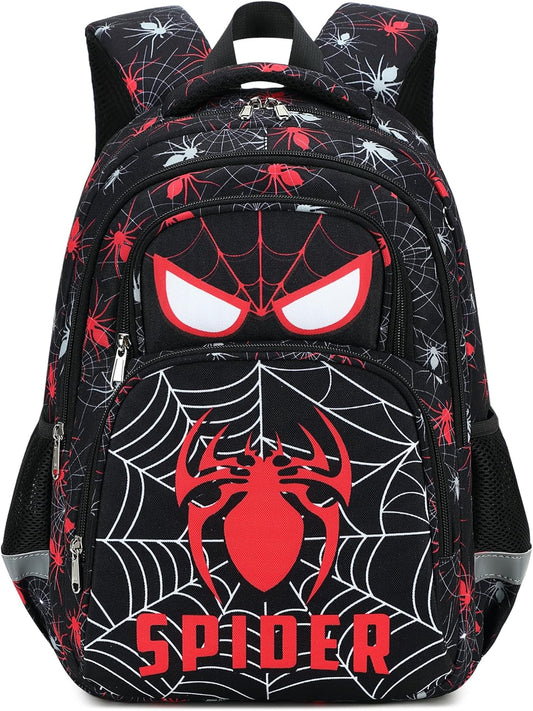 abshoo Cute Spider School Backpack For Boys Elementary Kindergarten Kids School Bag (Spider Black)