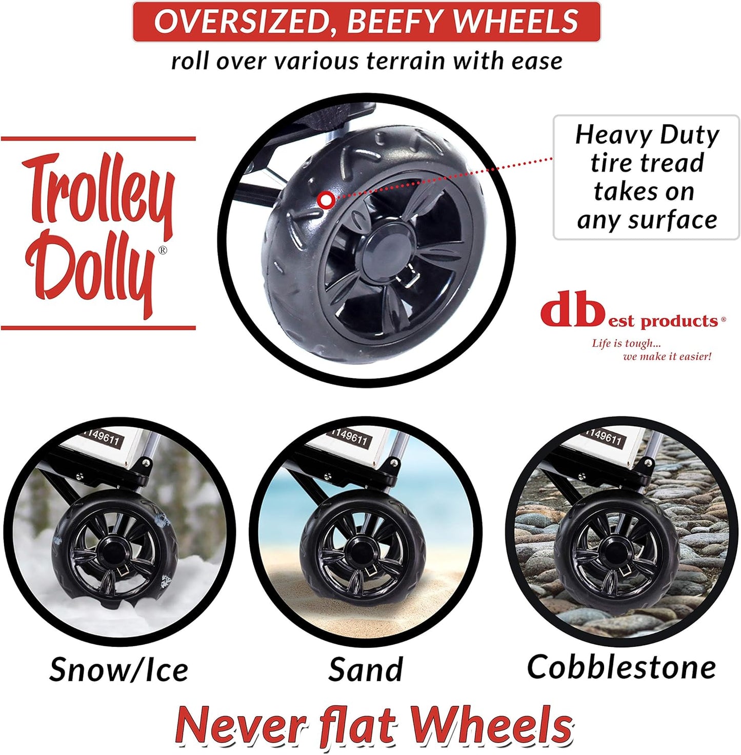 dbest products Trolley Dolly Black Foldable Shopping cart for Groceries with Wheels and Removable Bag and Rolling Personal Handtruck Standard