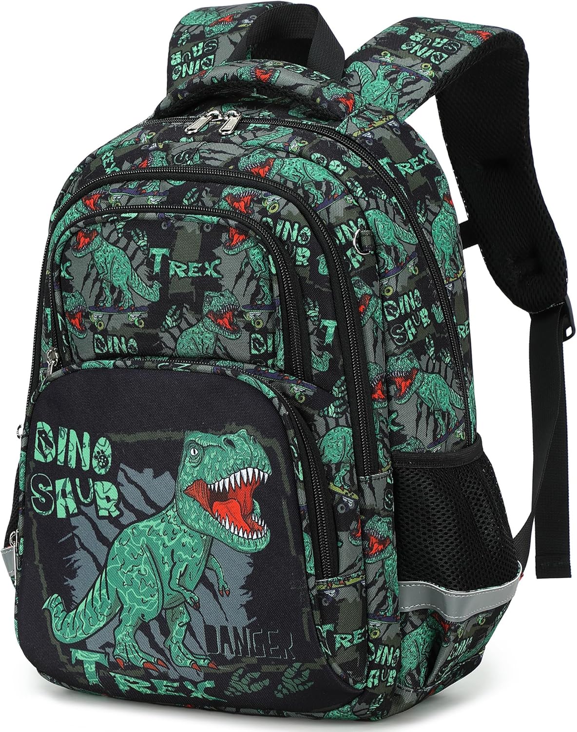 abshoo Cute Dinosaur School Backpack For Boys Elementary Kindergarten Kids School Bag (Dinosaur Black B)