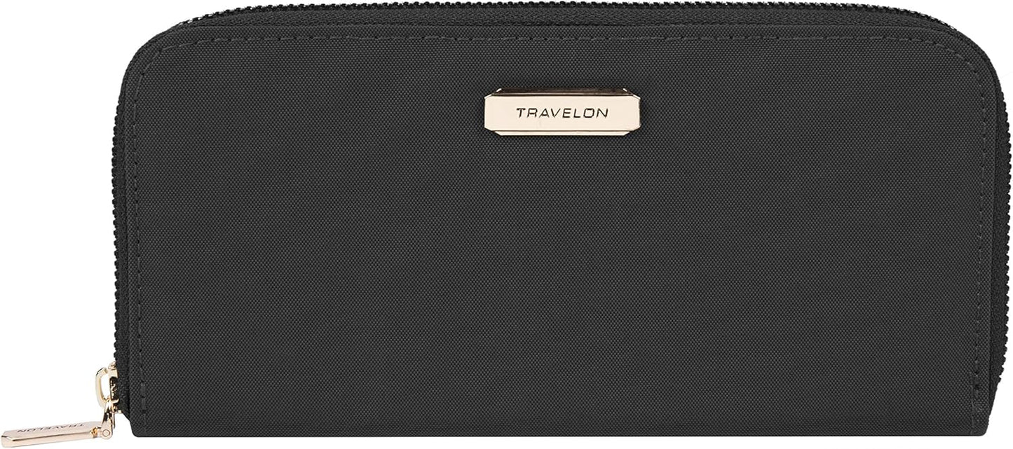Travelon RFID Blocking Single Zip Wallet