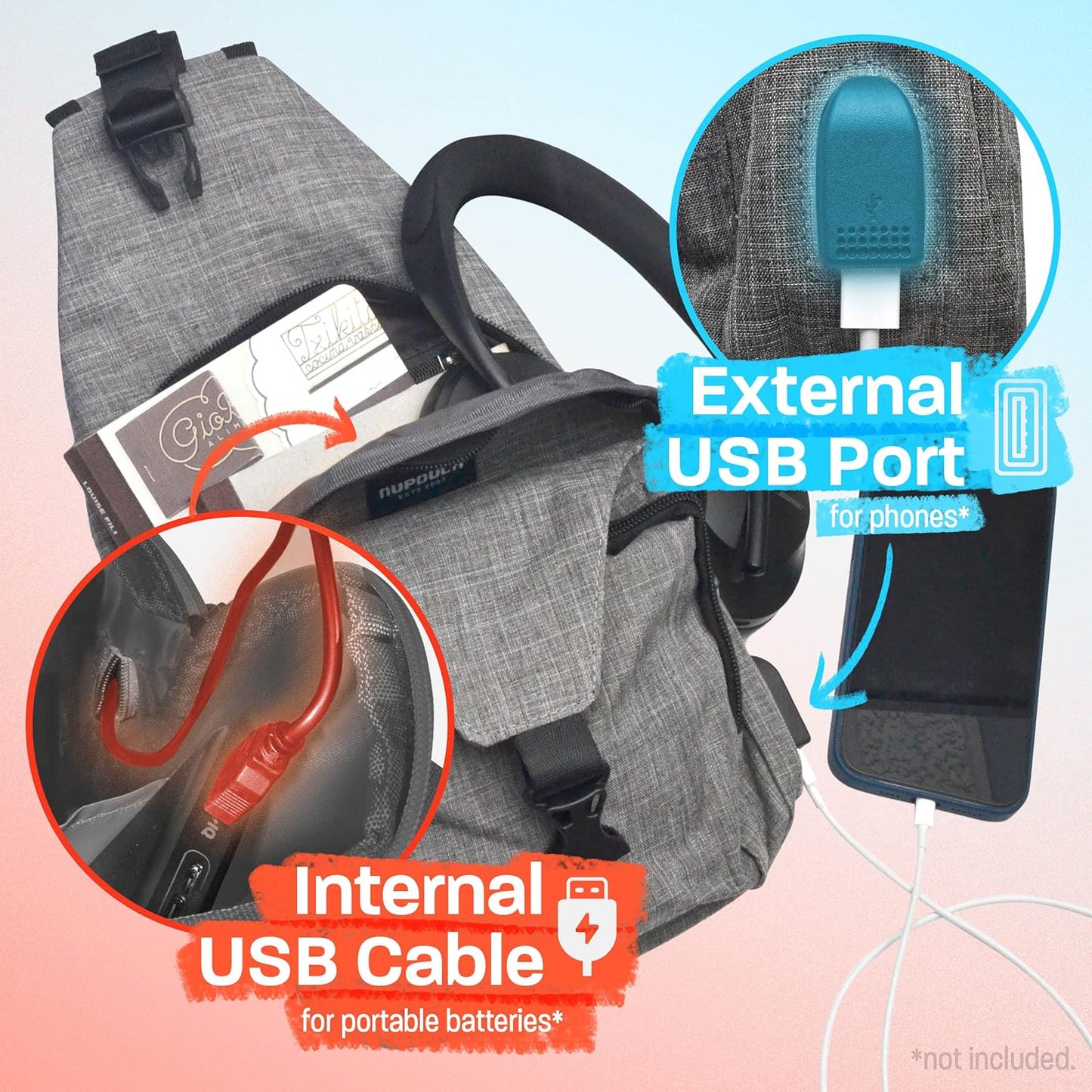 Nupouch Anti-Theft Daypack: Anti Theft Crossbody Bag, Lightweight for Travel, Hiking, or Everyday
