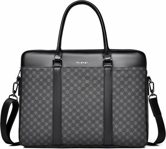 FSD. WG Business Bag Leather Messenger Bag Water Resistant Business Travel Briefcase Handbag Briefcase for Men
