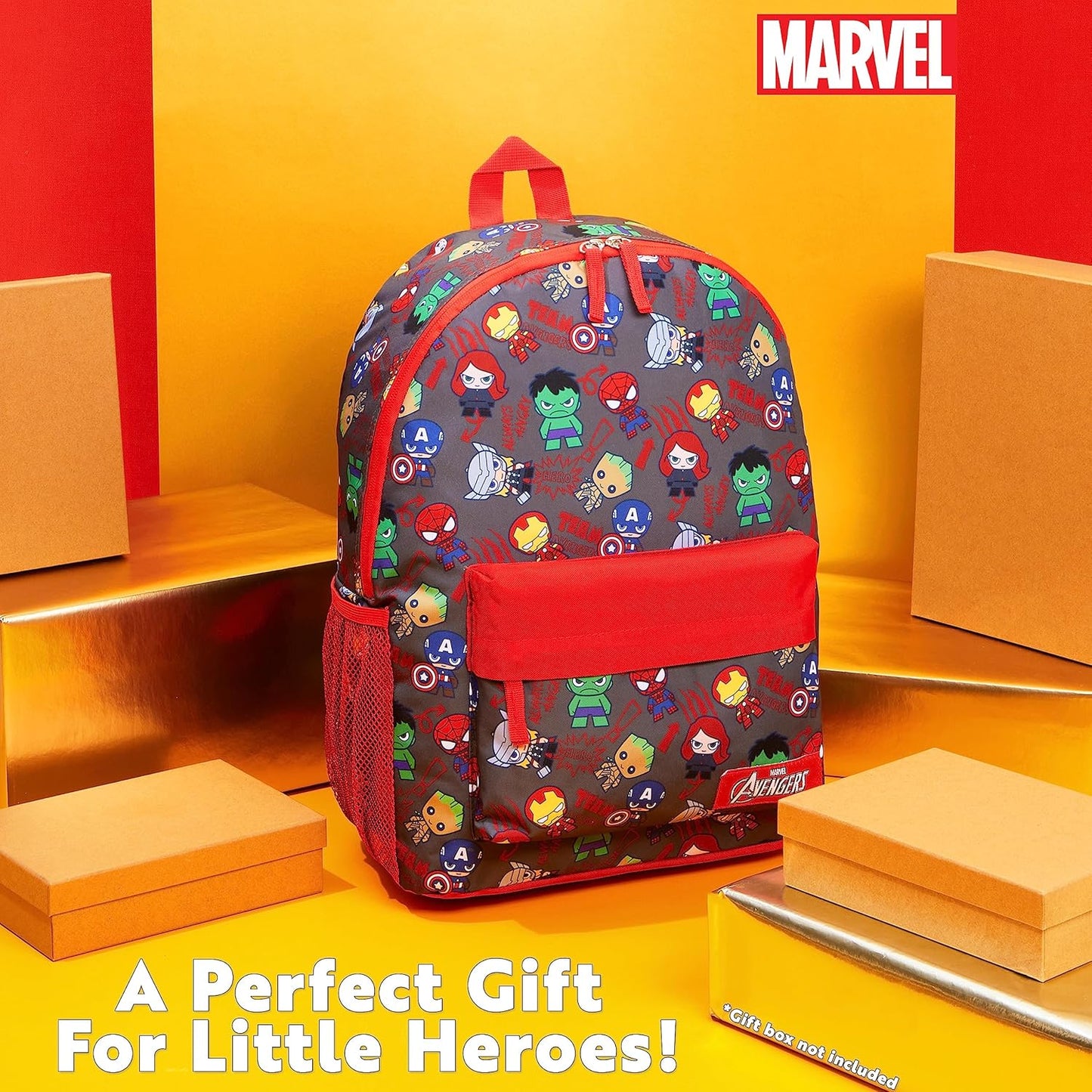 Marvel Avengers Backpack for Kids Teens Bookbag with Double Straps Daypack Backpacks for School Travel Sports Gifts for Boys (Aop Avengers)
