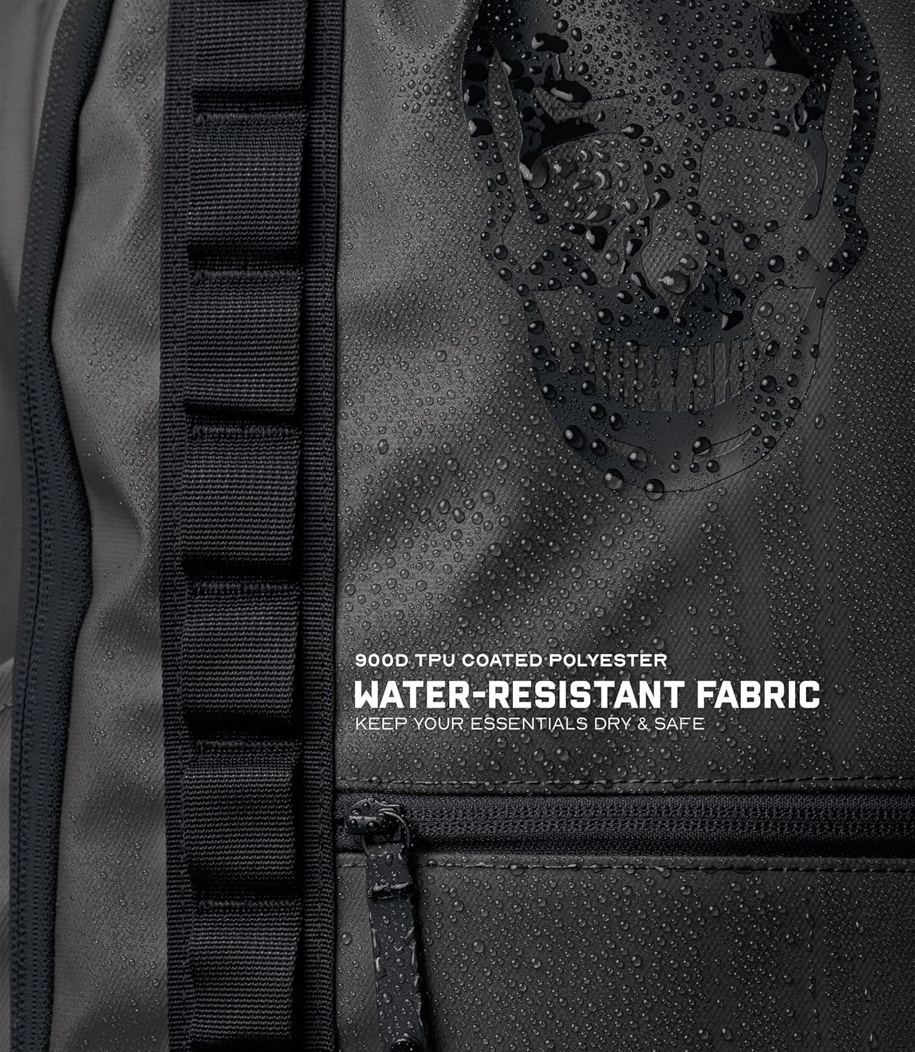 Gymreapers Gravestone 21L Backpack Travel Gym Bag Water-Resistant Lightweight Laptop Sleeve Carry On Luggage for Men & Women (Gunmetal)