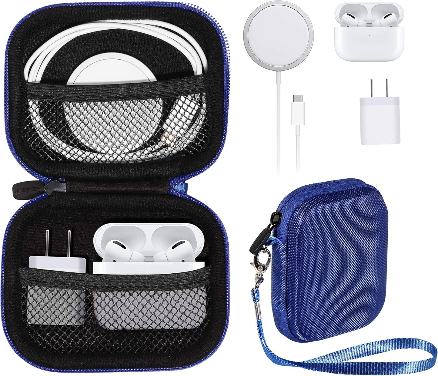 CaseSack All-in-One Case for iPhone MagSafe Charger & Battery Pack, Storage for Accessories/Power Adapter/Charge Cable/Docks, Compatible with AirPods 4/ Pro 3/2/ 1