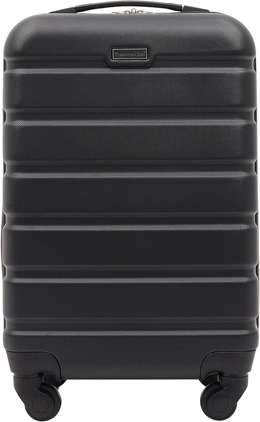 Travelers Club Harper Luggage, Black, 20-Inch Carry-On