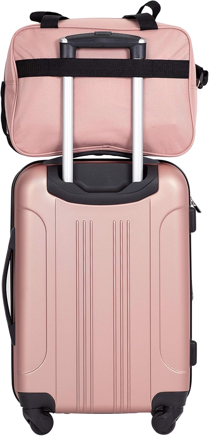 Travelers Club Midtown Hardside 4-Piece Luggage Travel Set, Rose Gold