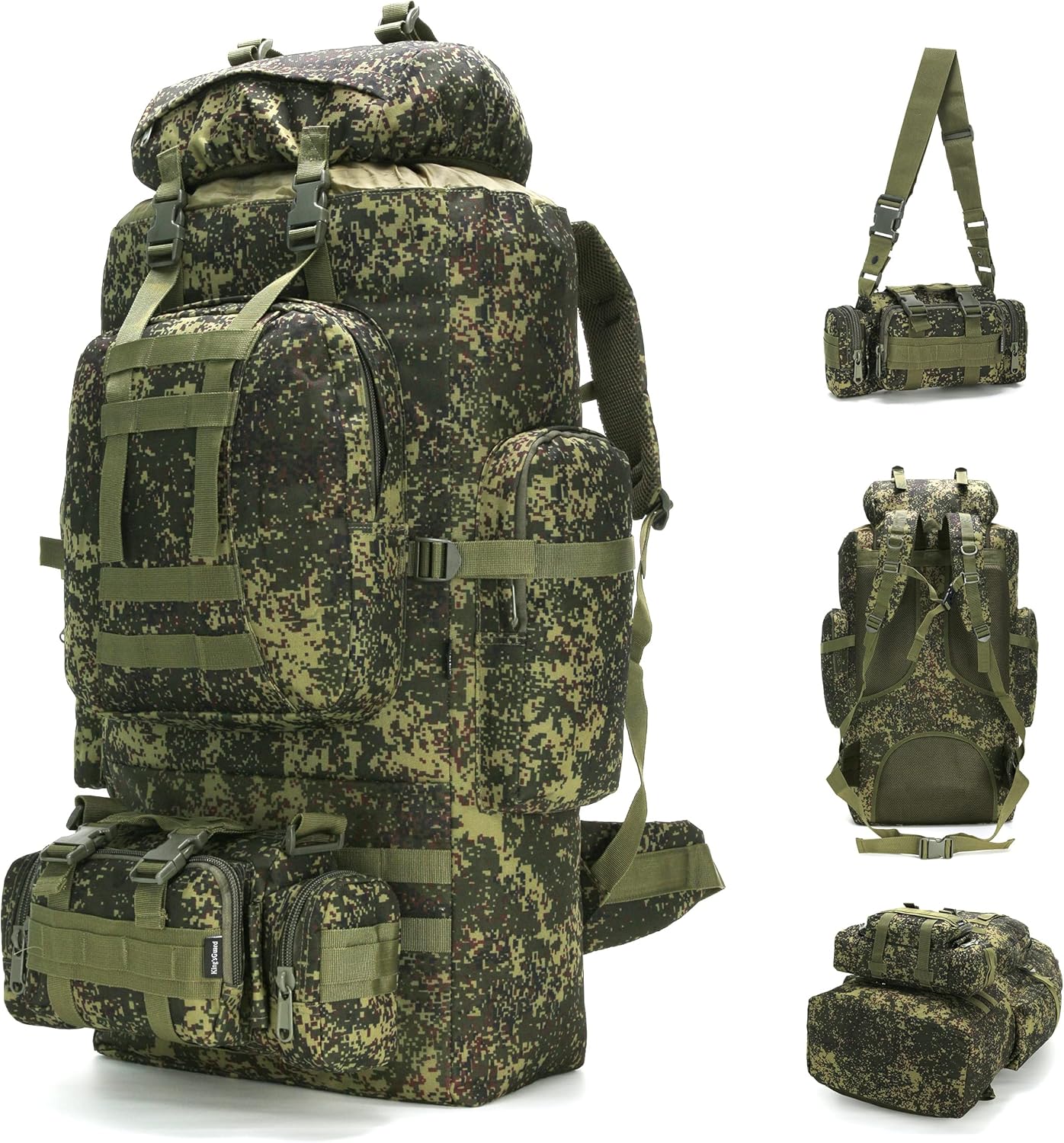King'sGuard 100L Camping Hiking Backpack Molle Rucksack Military Camping Backpacking Daypack